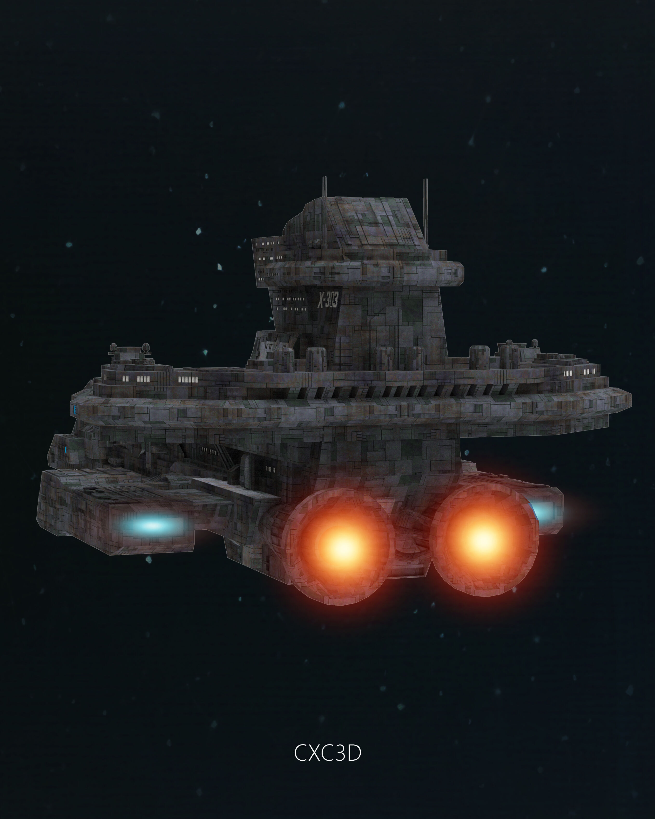 Stargate SG-1 Prometheus Spaceship Replica 3D model 3D model_9