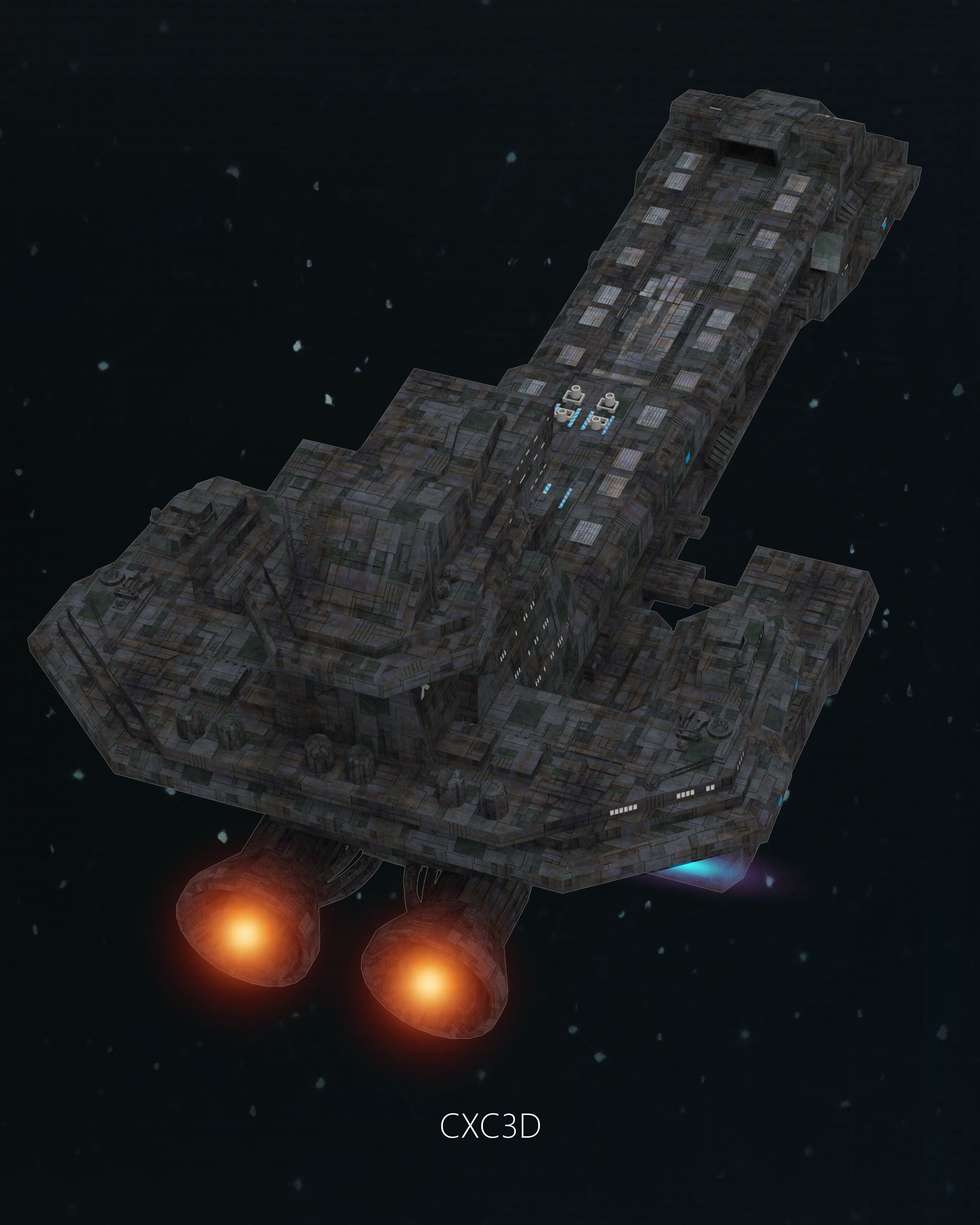 Stargate SG-1 Prometheus Spaceship Replica 3D model 3D model_10