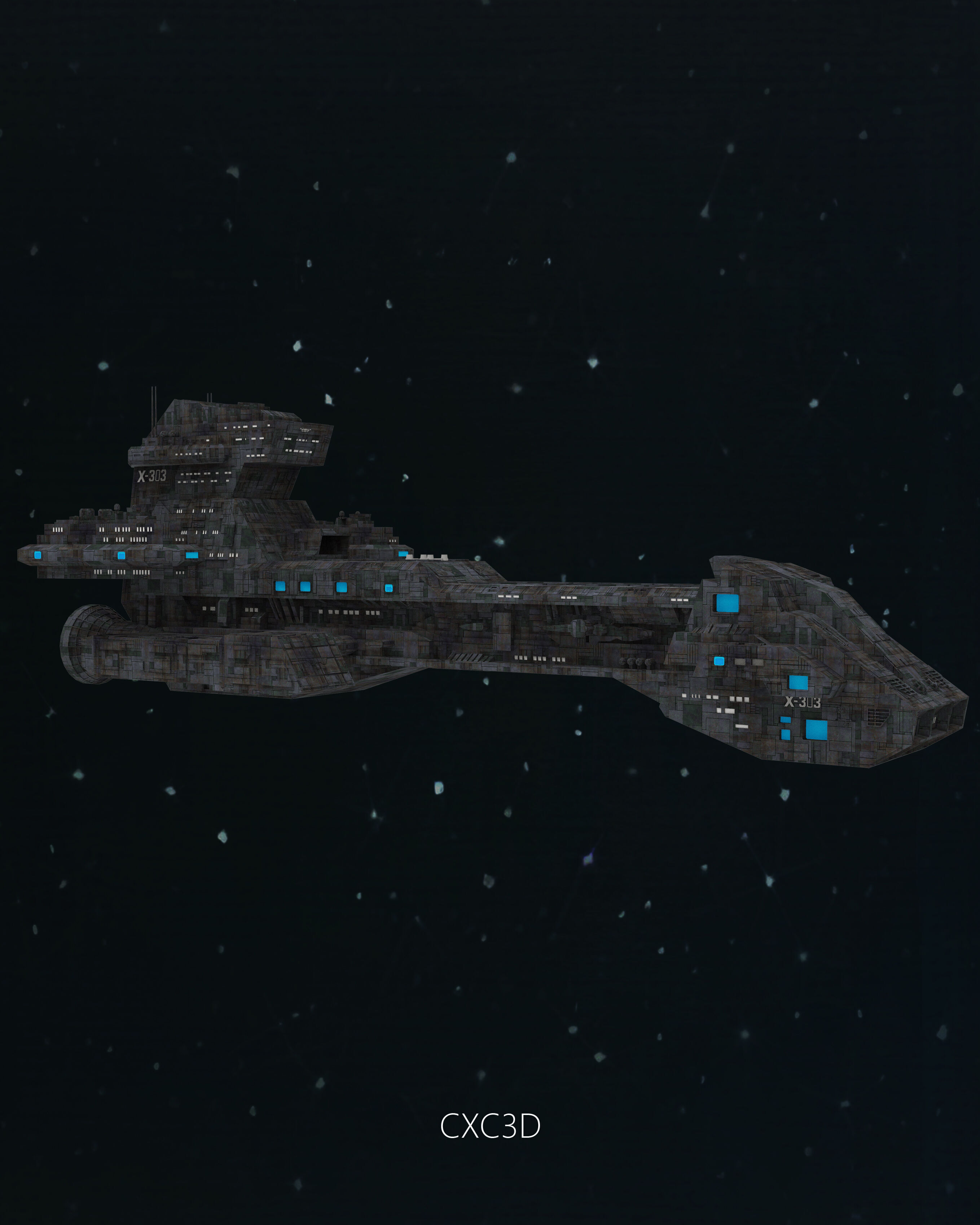 Stargate SG-1 Prometheus Spaceship Replica 3D model 3D model_11