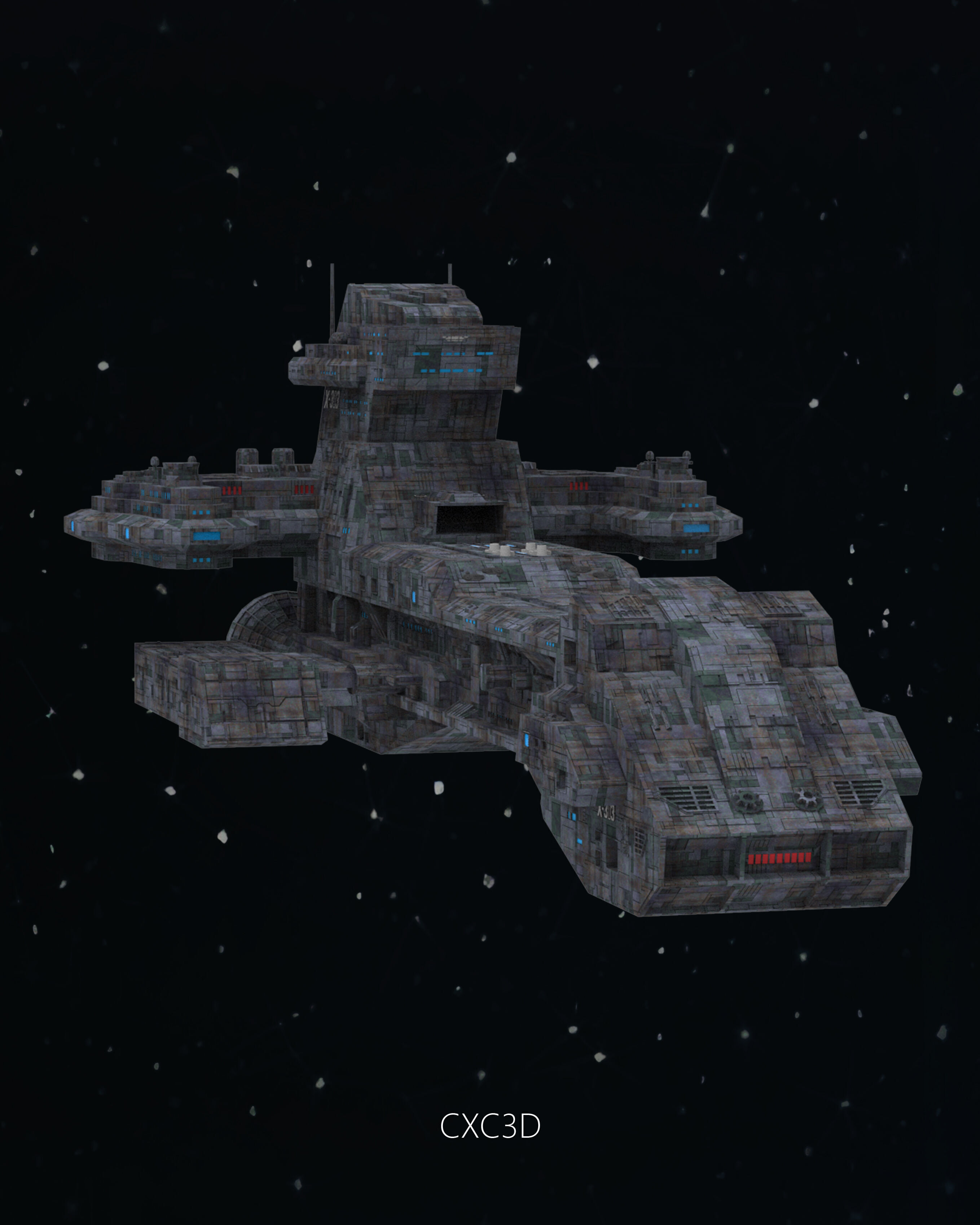 Stargate SG-1 Prometheus Spaceship Replica 3D model 3D model_2