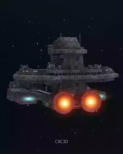 Stargate SG-1 Prometheus Spaceship Replica 3D model 3D model