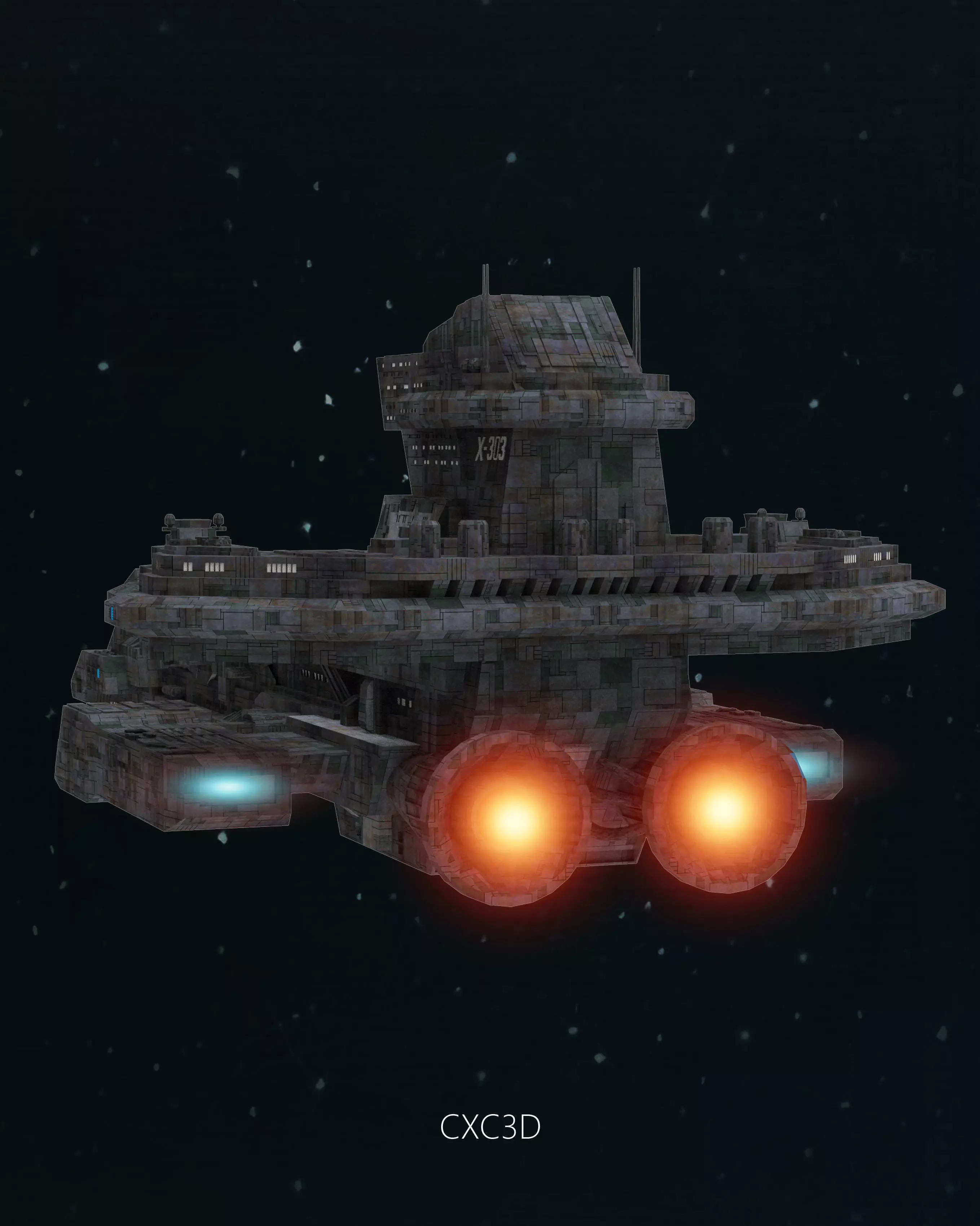 Stargate SG-1 Prometheus Spaceship Replica 3D model 3D model_0