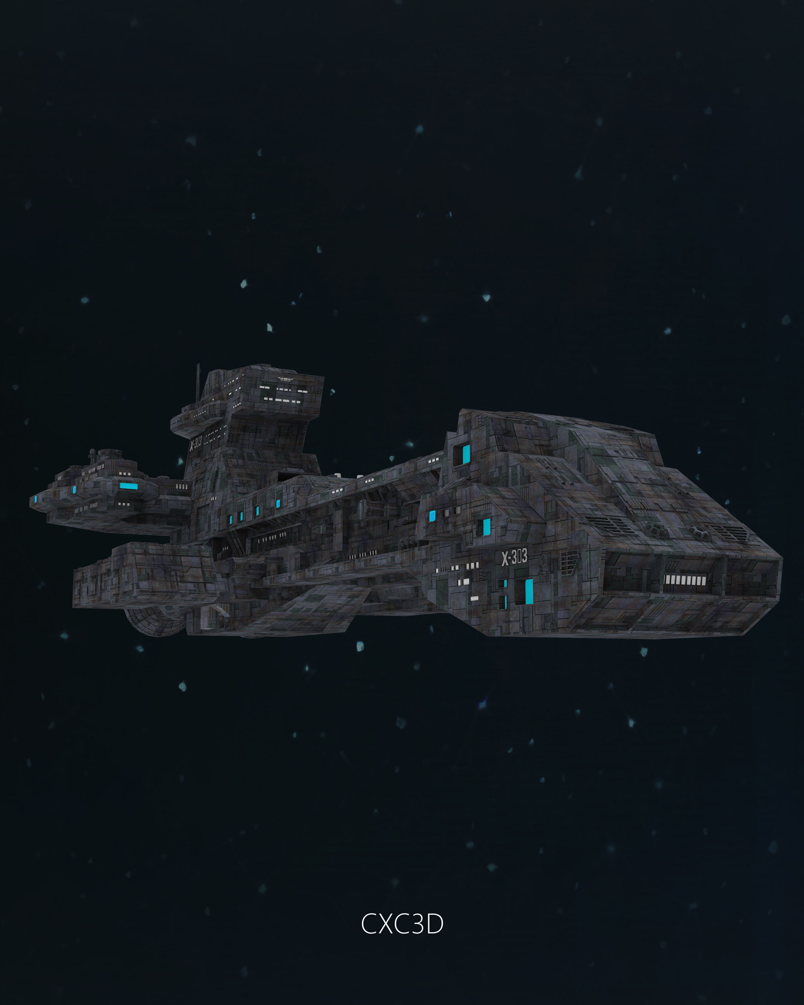 Stargate SG-1 Prometheus Spaceship Replica 3D model 3D model_8