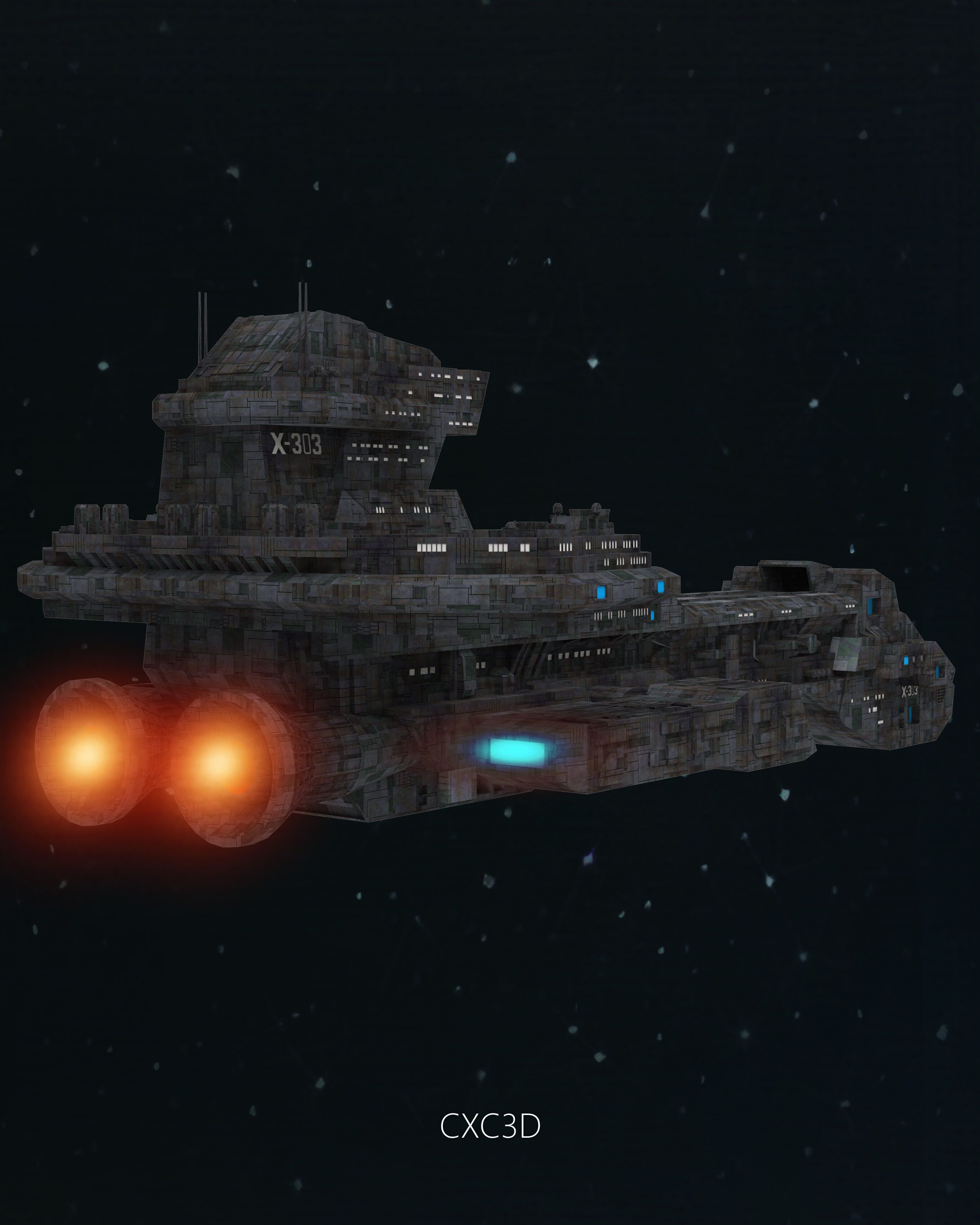 Stargate SG-1 Prometheus Spaceship Replica 3D model 3D model_12