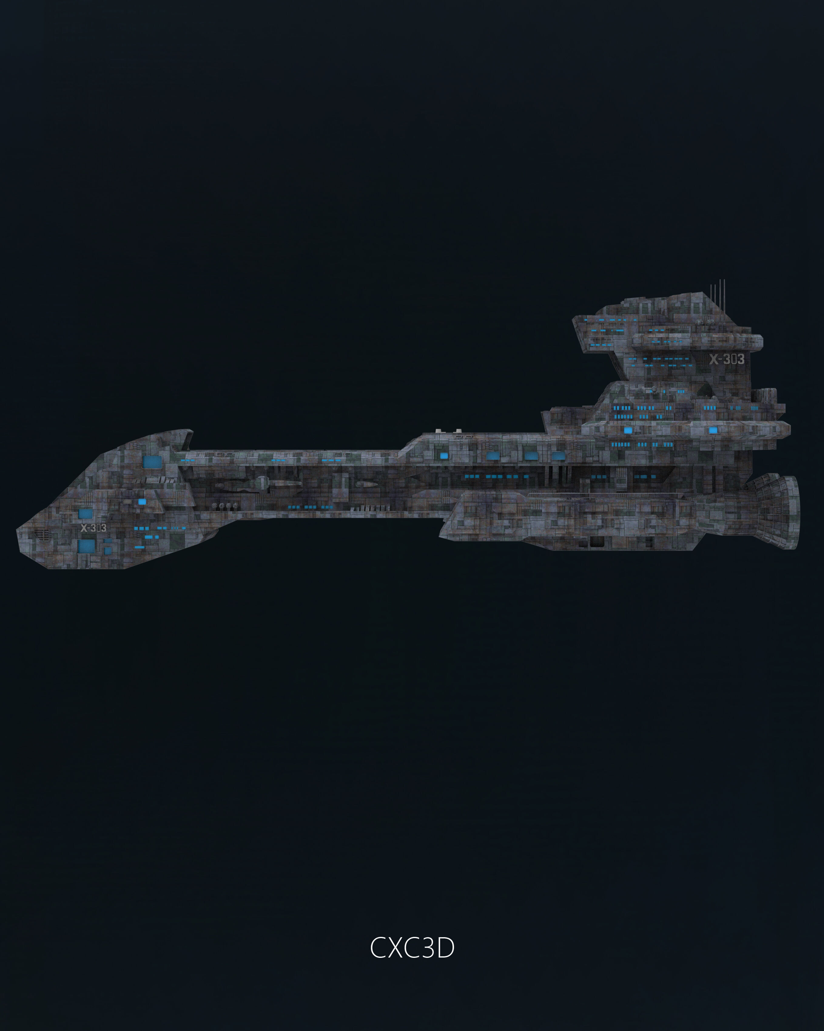 Stargate SG-1 Prometheus Spaceship Replica 3D model 3D model_5