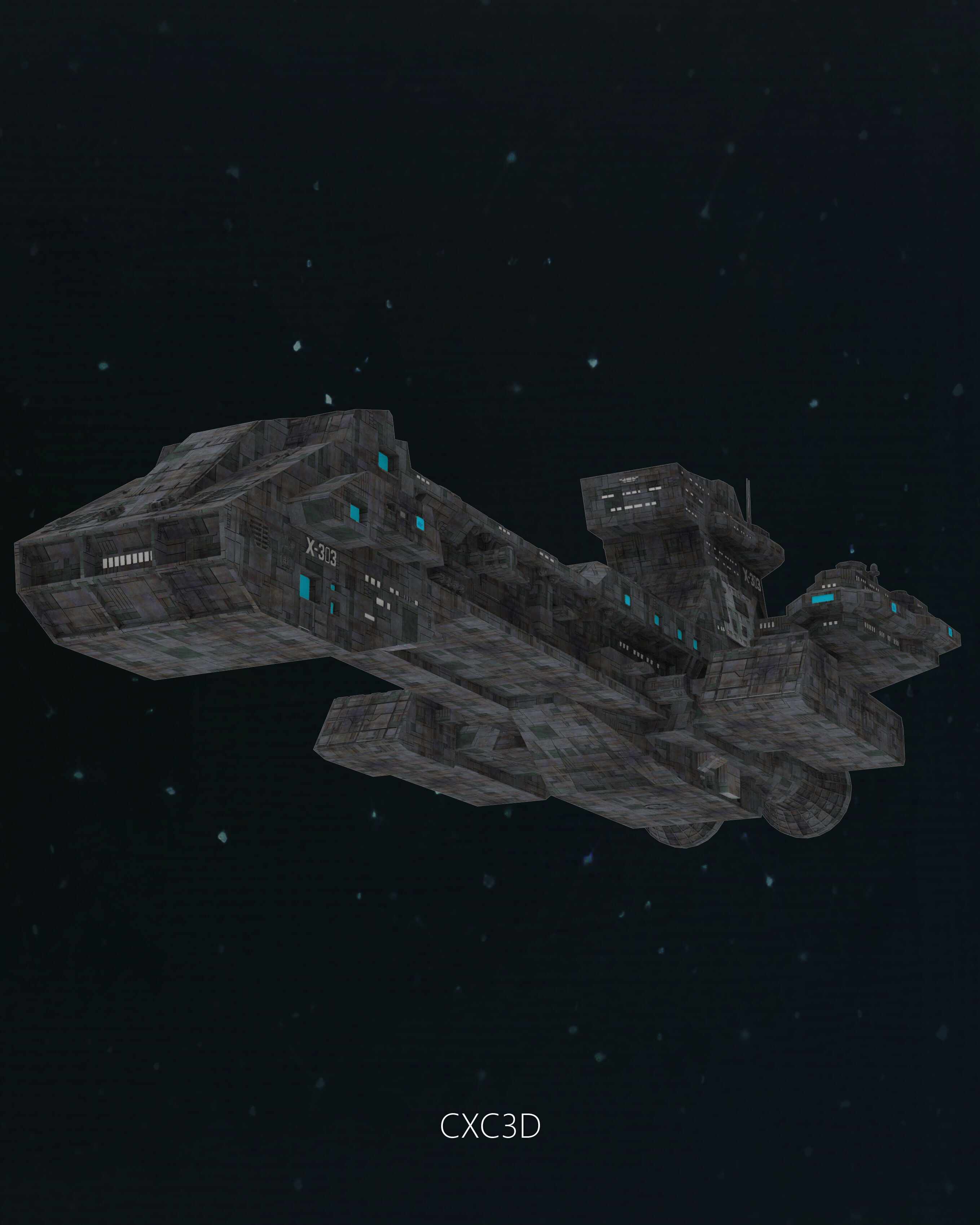 Stargate SG-1 Prometheus Spaceship Replica 3D model 3D model_1