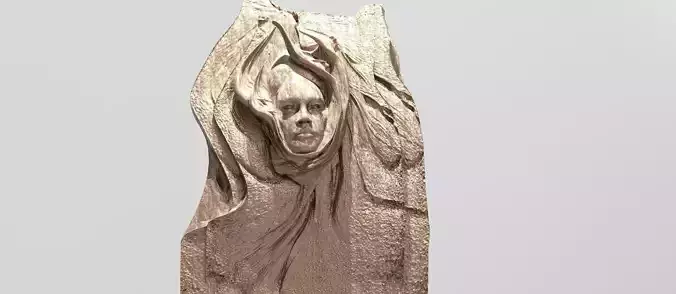 Sand Emporess face sculpture 2