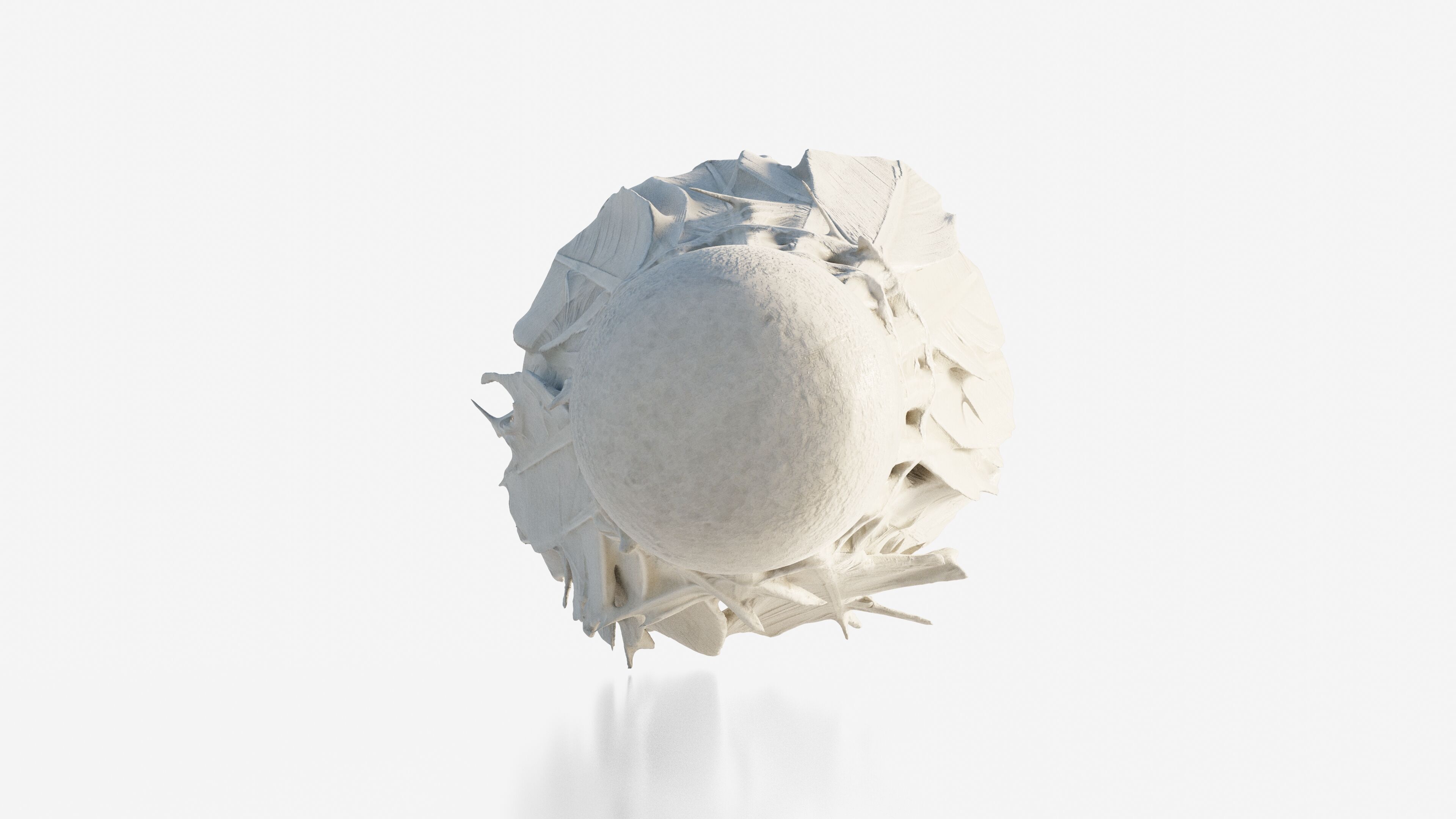 Scanned badminton shuttlecock Low-poly 3D model_13