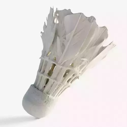 Scanned badminton shuttlecock Low-poly 3D model