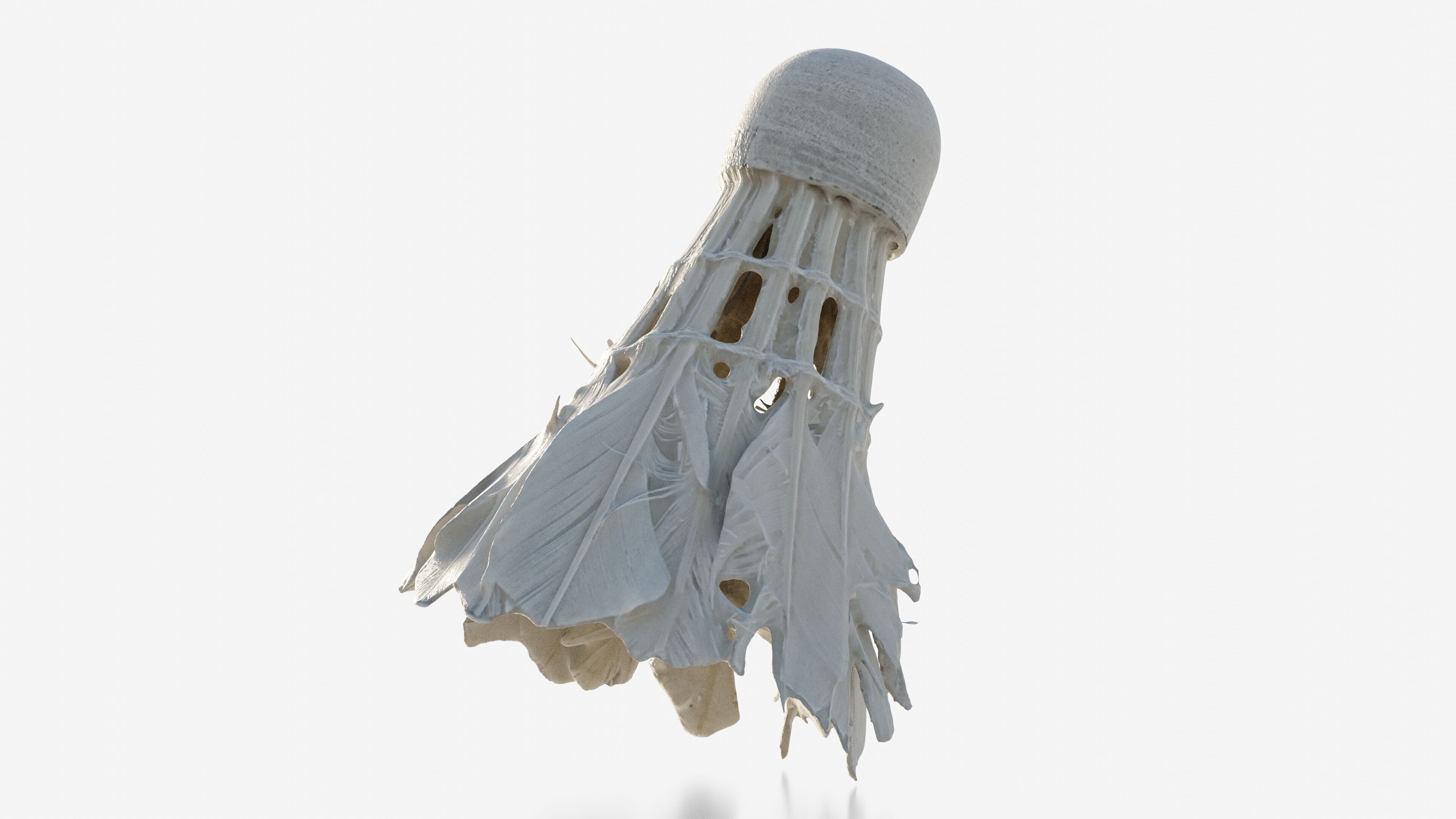 Scanned badminton shuttlecock Low-poly 3D model_11