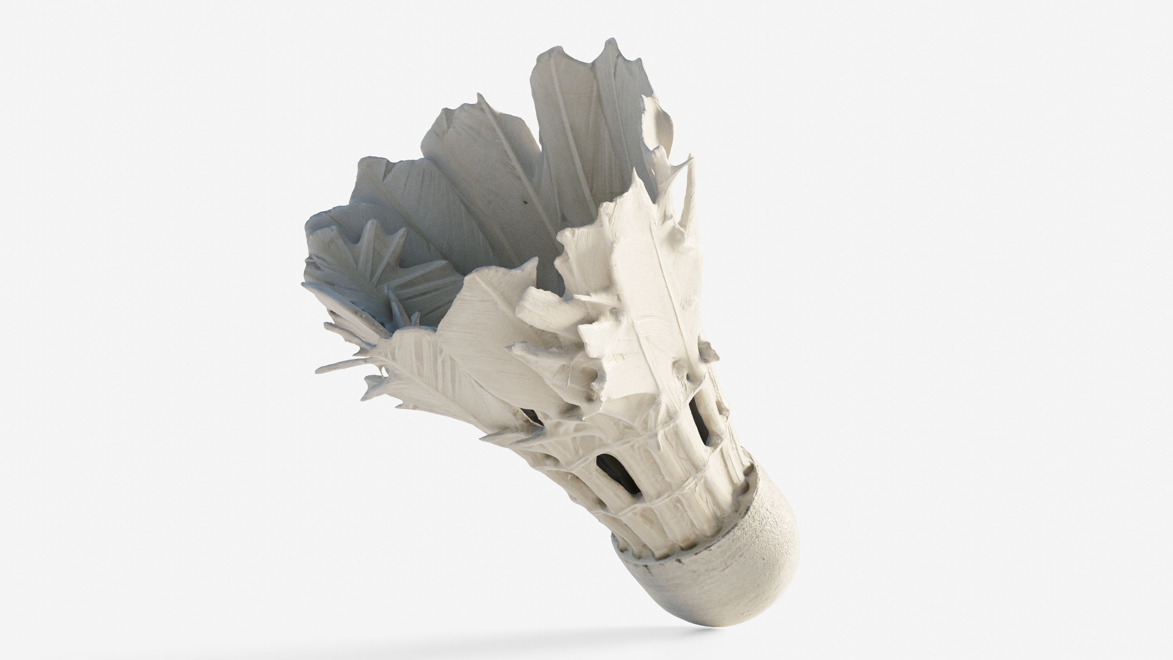 Scanned badminton shuttlecock Low-poly 3D model_5