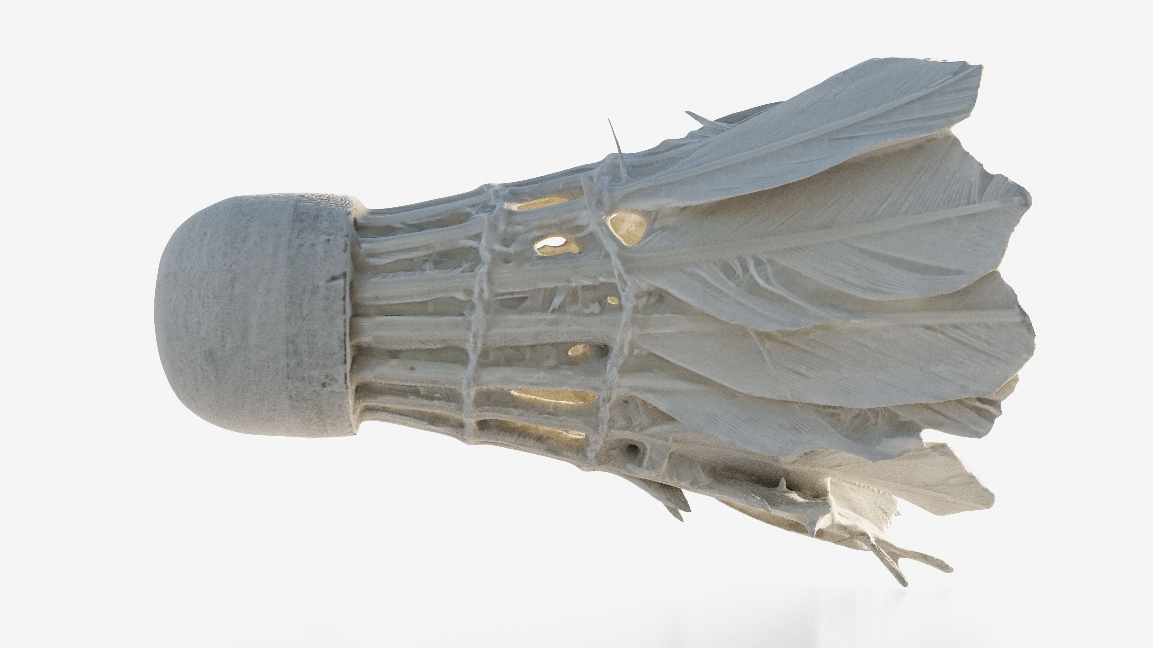 Scanned badminton shuttlecock Low-poly 3D model_8