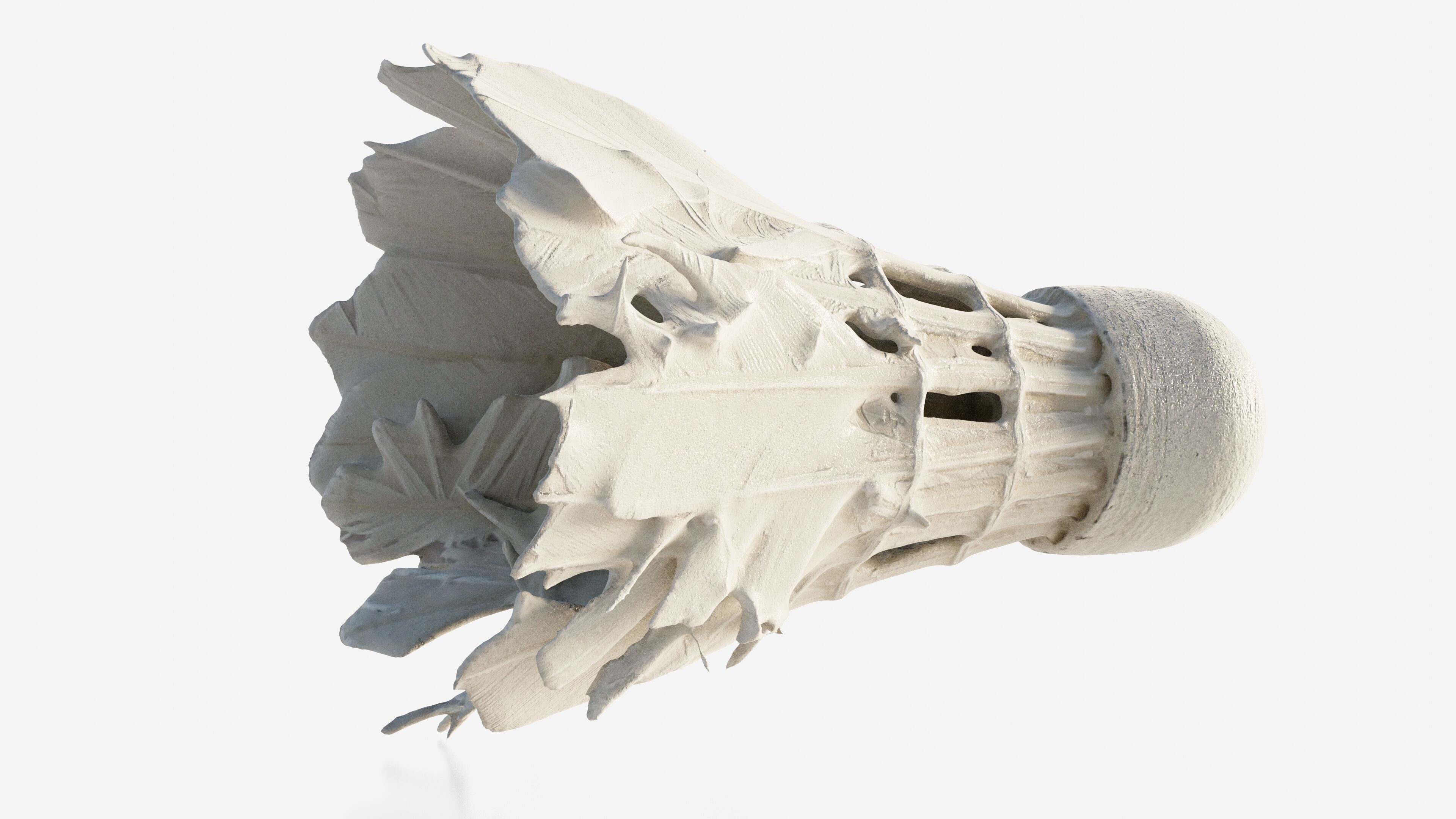 Scanned badminton shuttlecock Low-poly 3D model_7