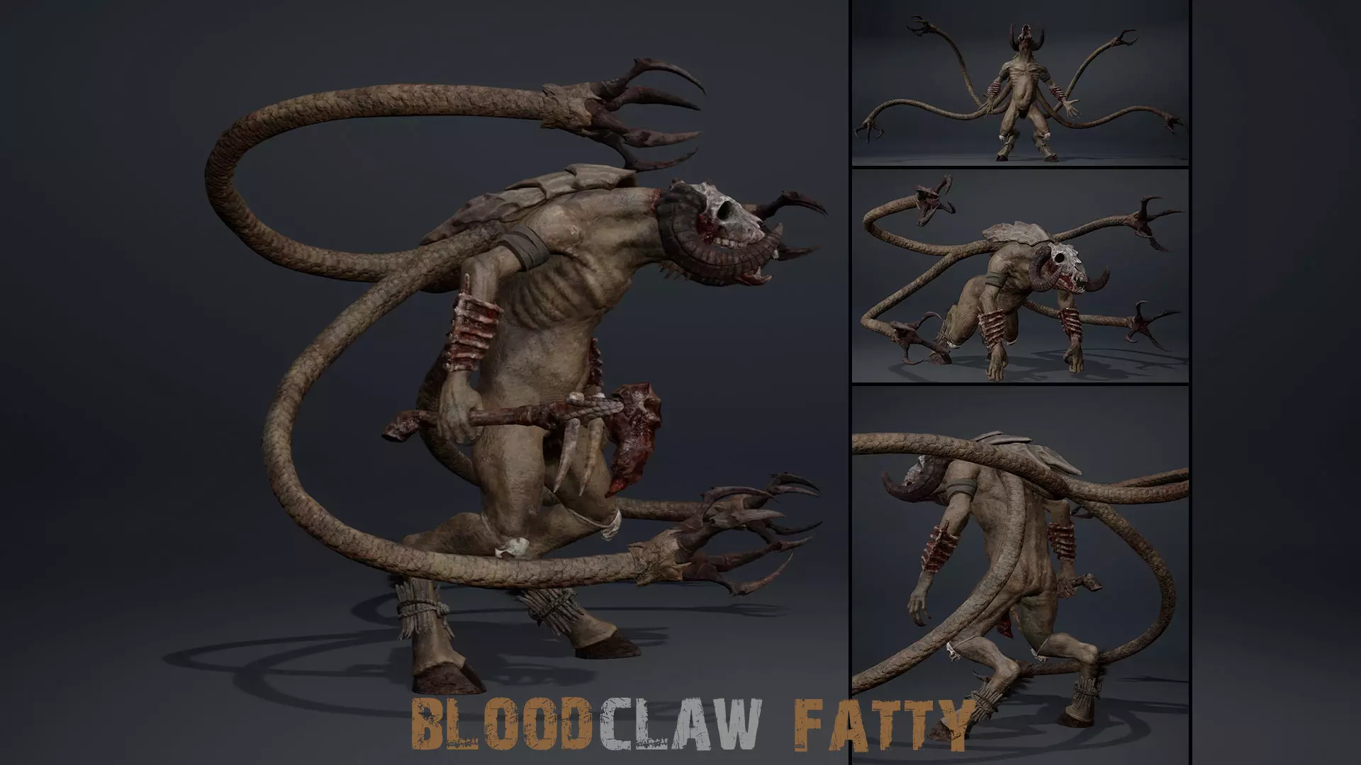 Bloodclaw Fatty Low-poly 3D model_0