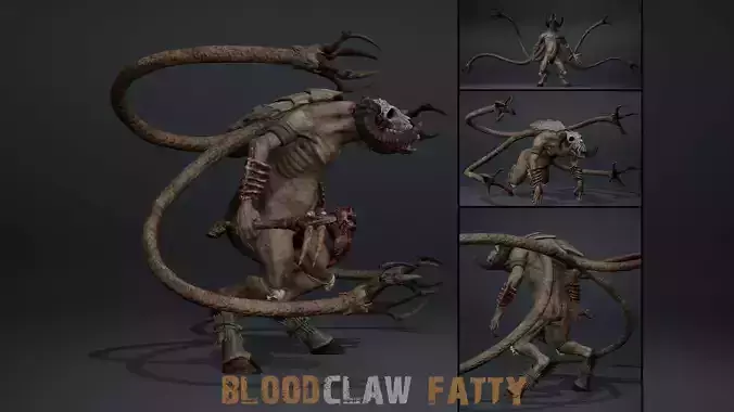 Bloodclaw Fatty Low-poly 3D model
