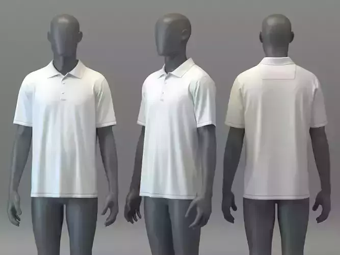 Polo Shirt with Jacquard Collar