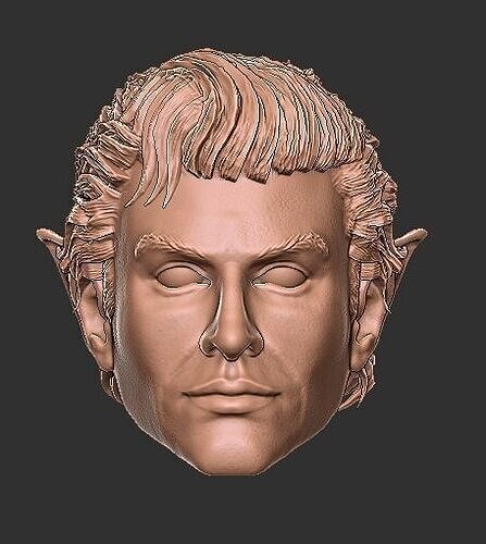 Baldurs Gate Astarion Head 3D print model