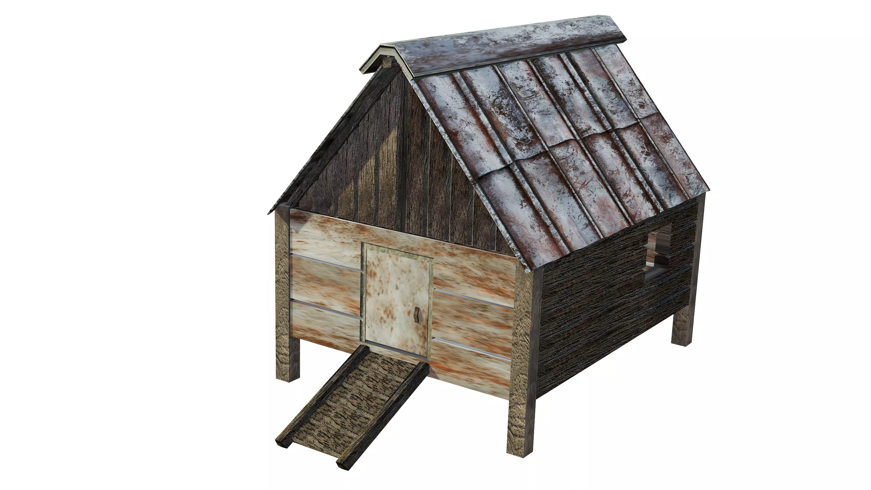 chicken coop 3D model_0
