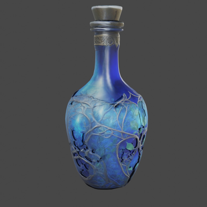 Mana Potion 3D model_1