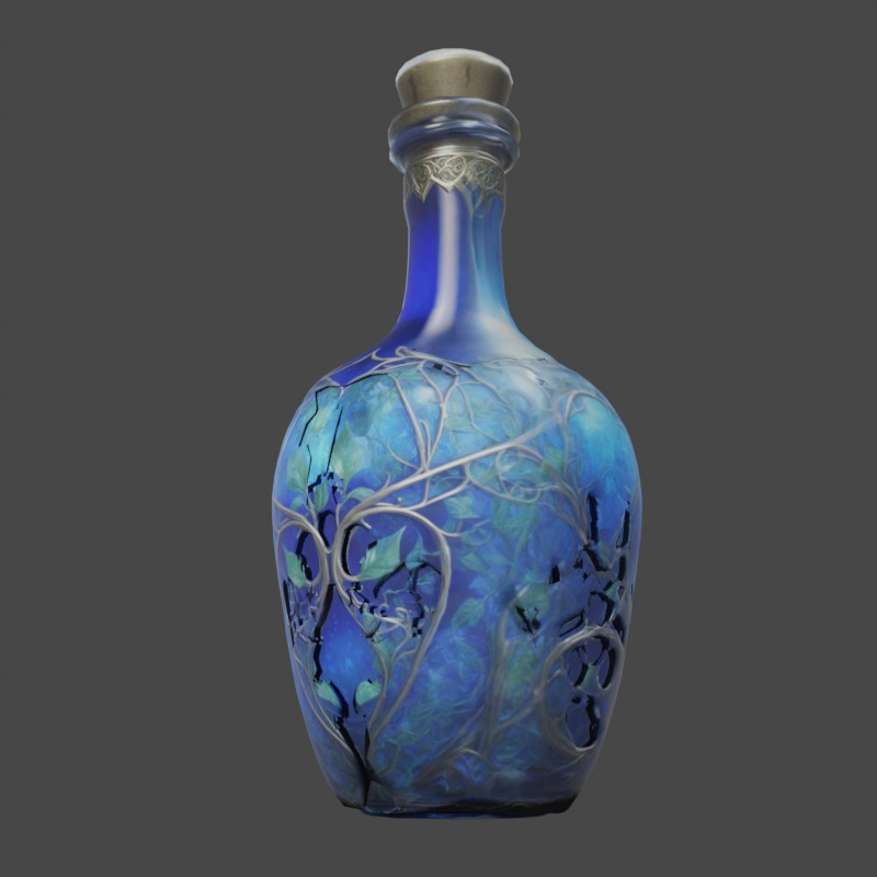 Mana Potion 3D model_2