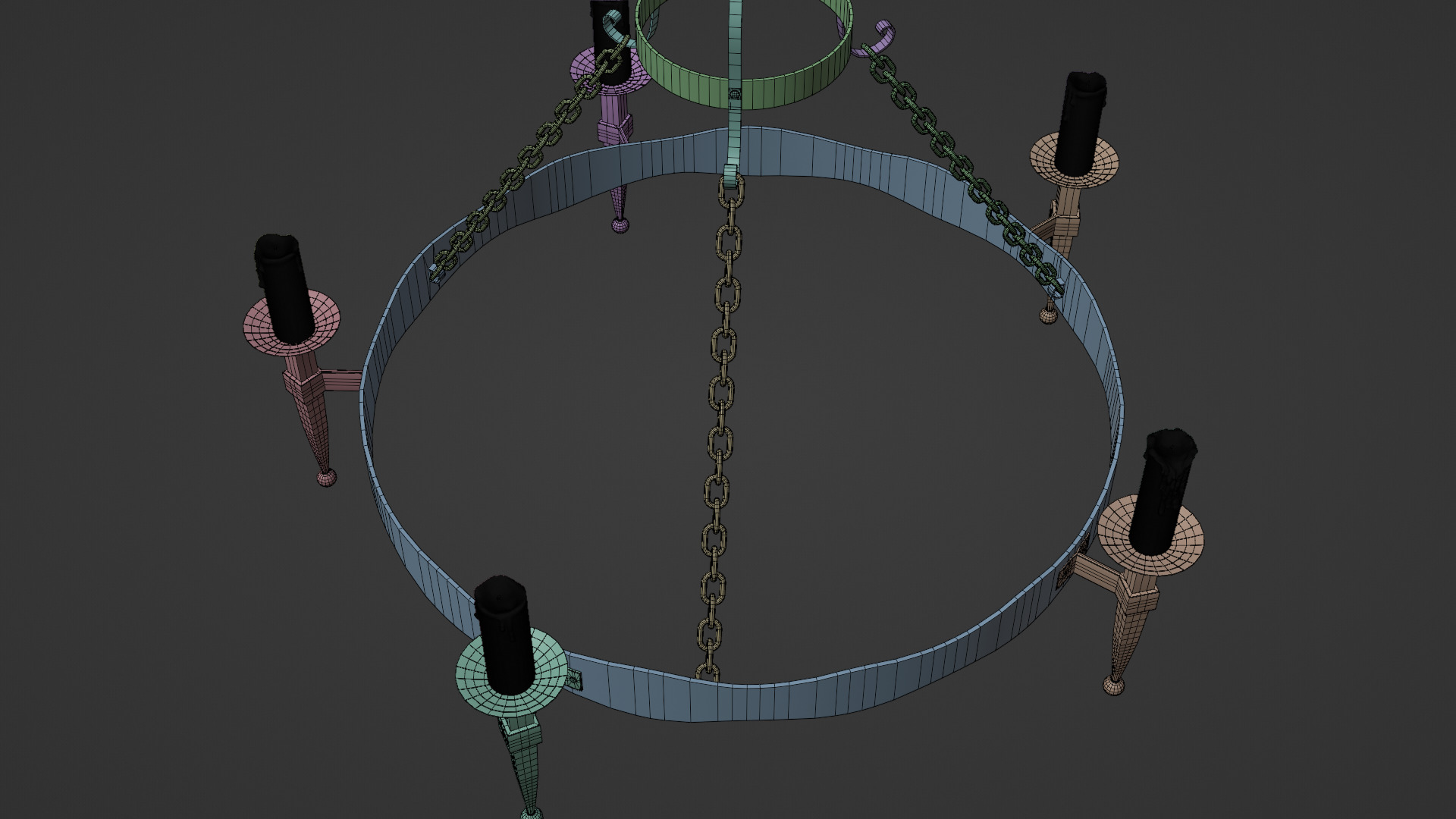 Medieval candle light 3D model_19