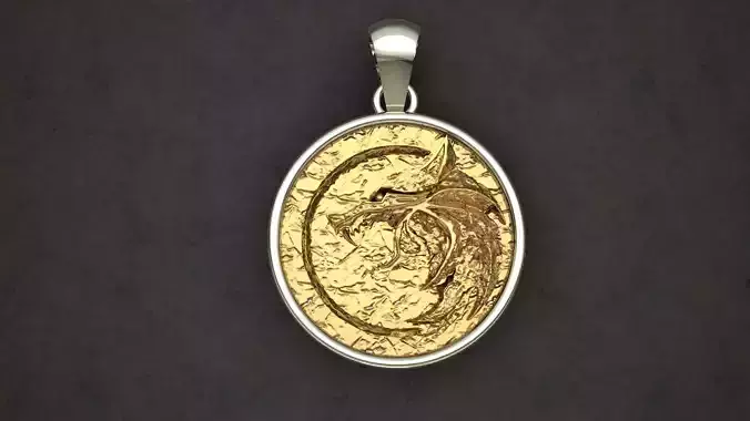 Angry Wolf Pendant 3D print model