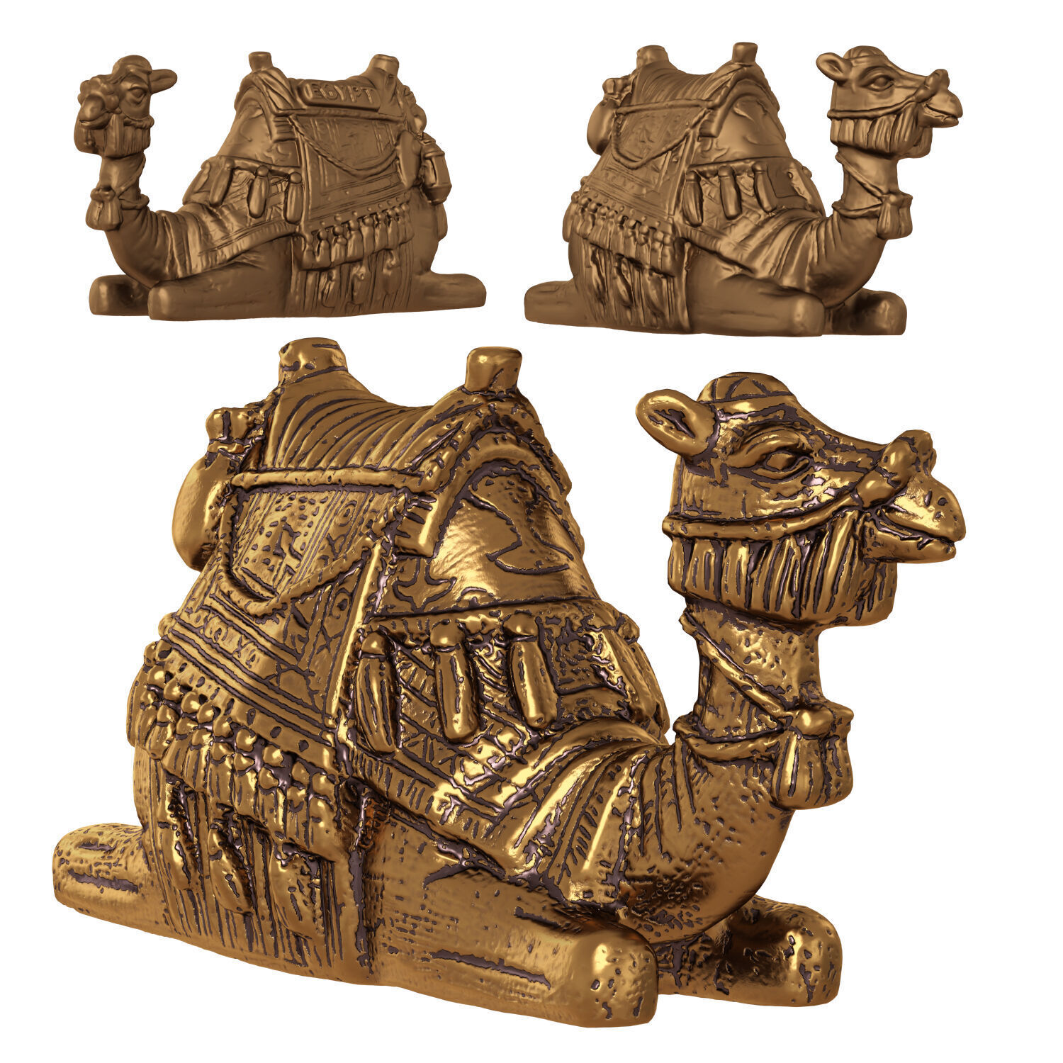 Egyptian camel figurine 2 3D model_1