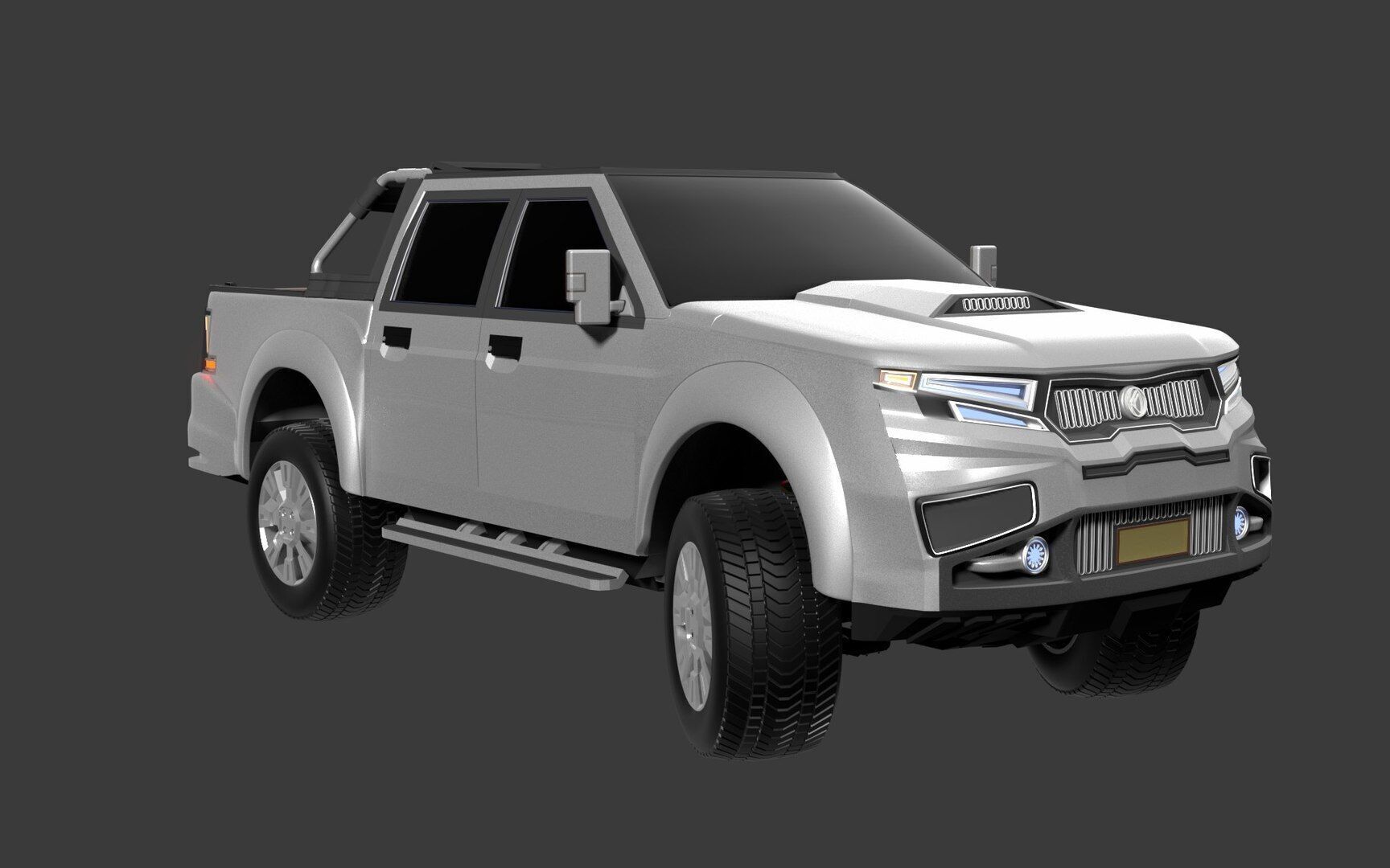 German jeepsy Low-poly 3D model_3