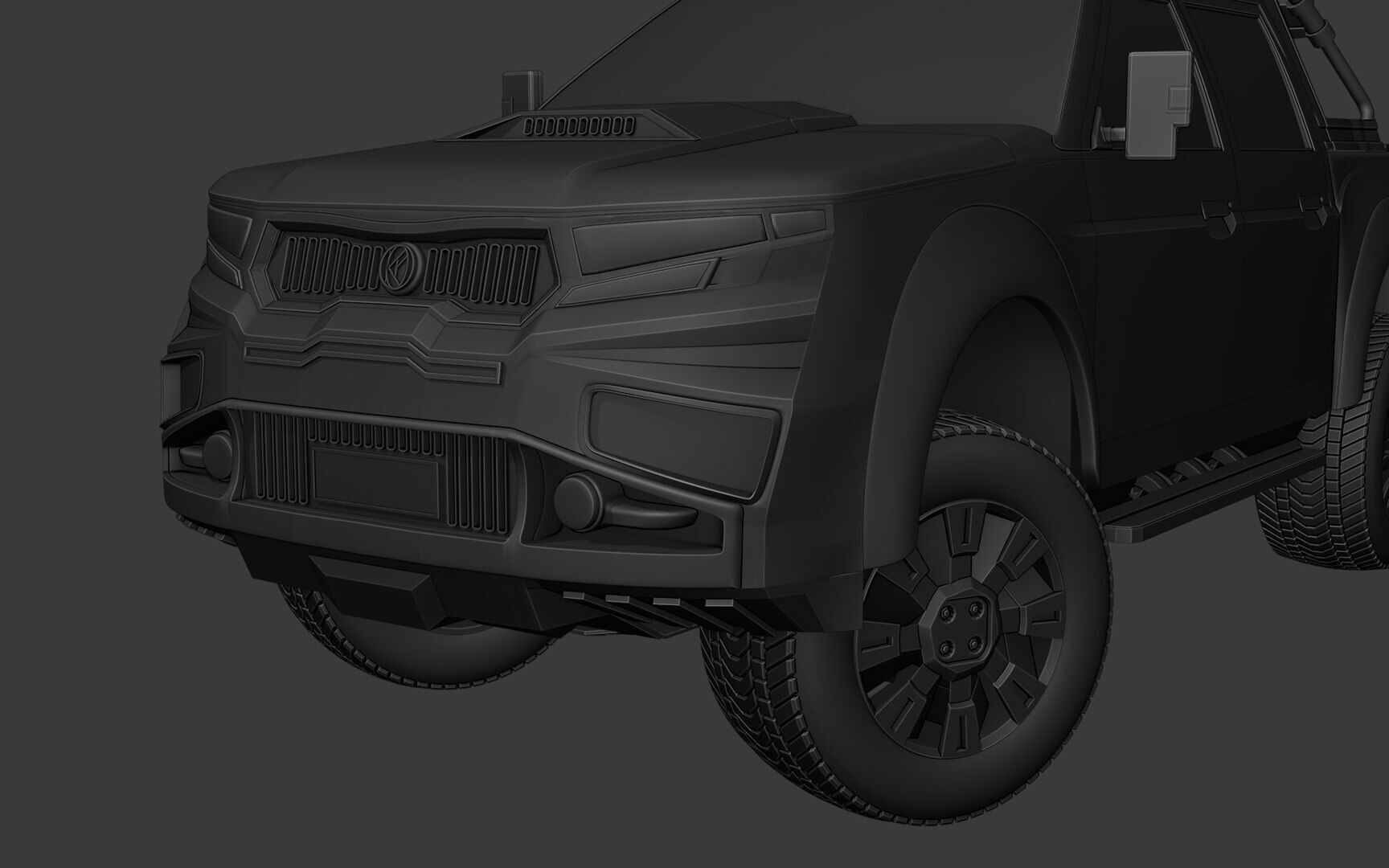 German jeepsy Low-poly 3D model_23