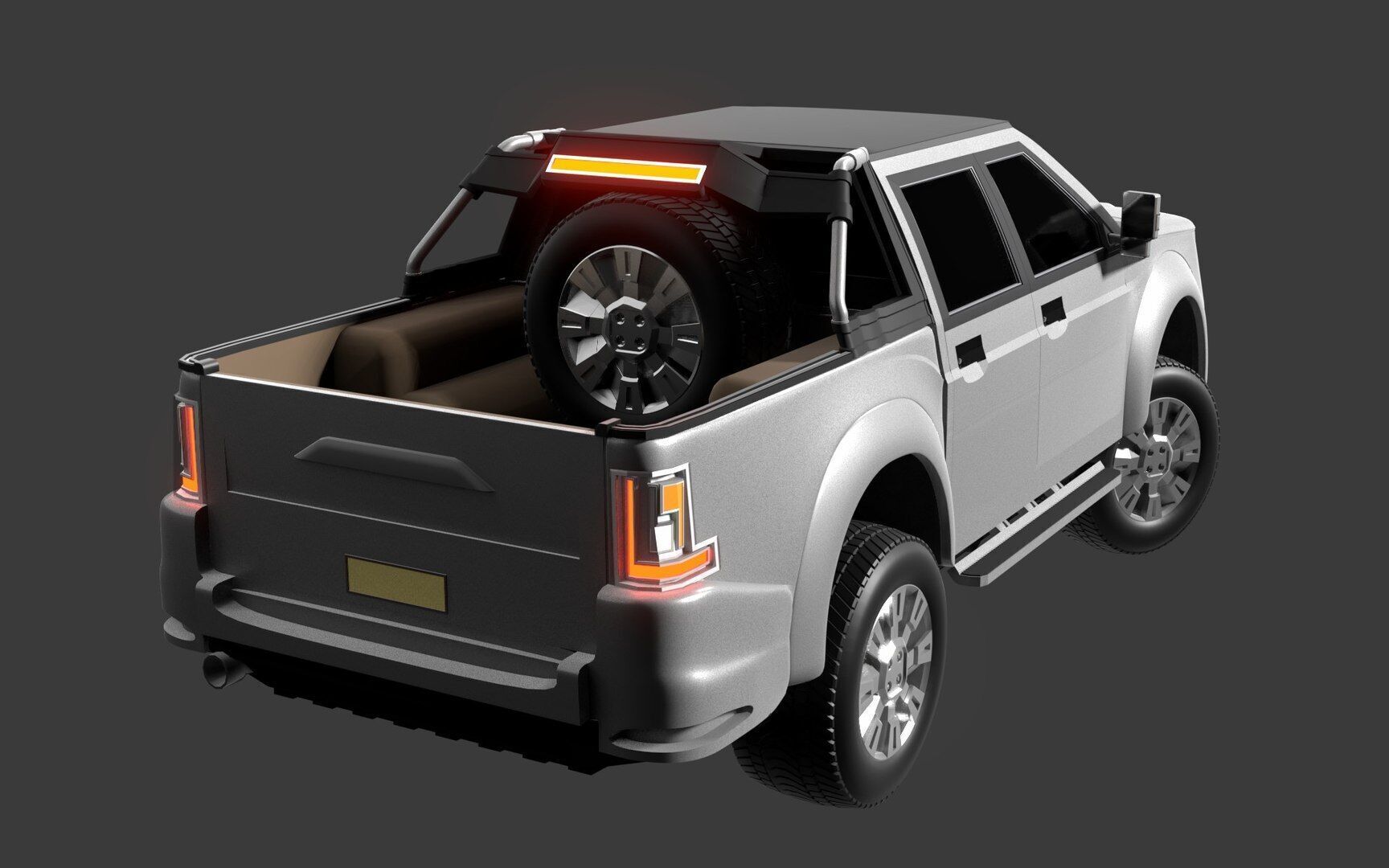 German jeepsy Low-poly 3D model_2