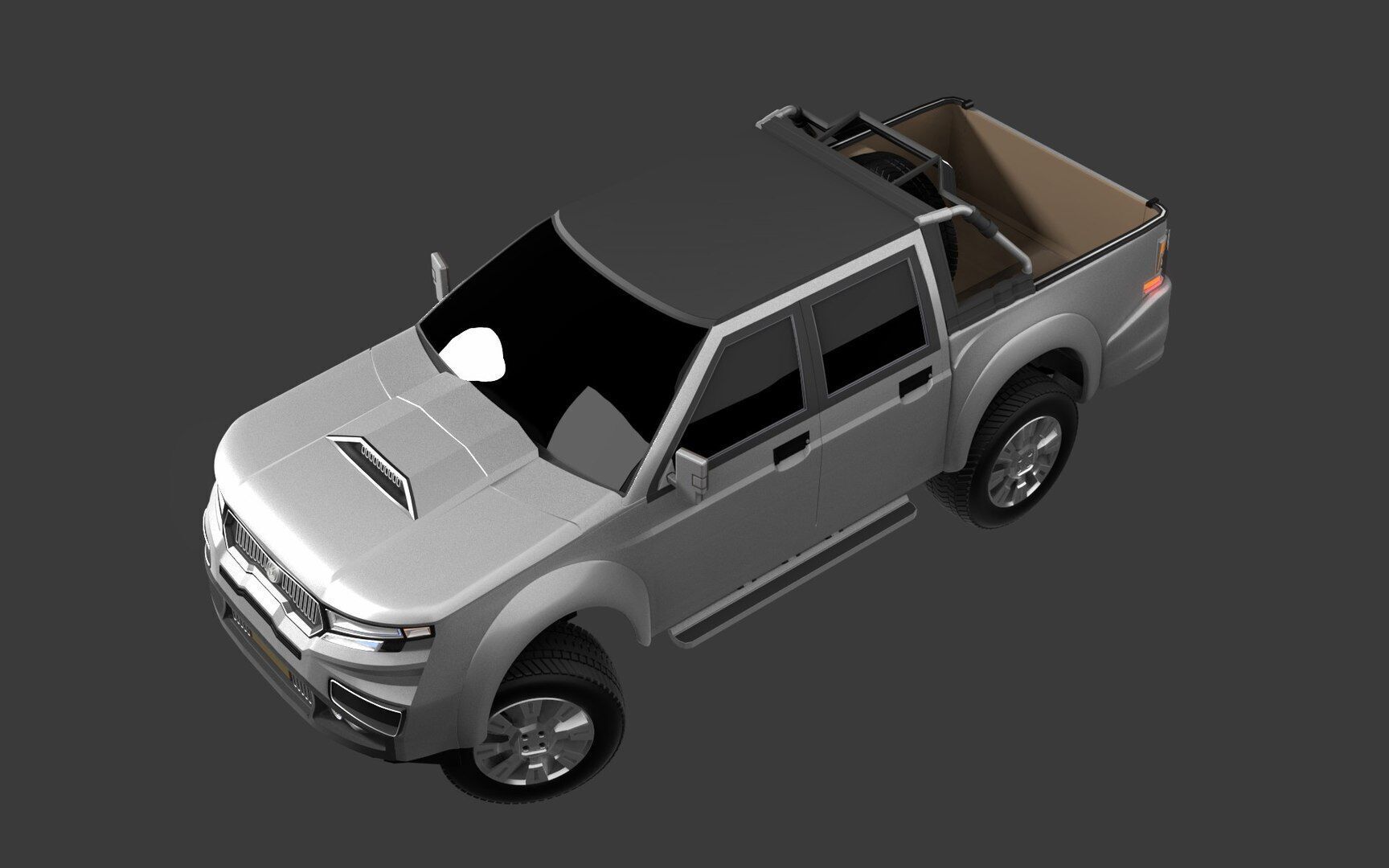 German jeepsy Low-poly 3D model_4