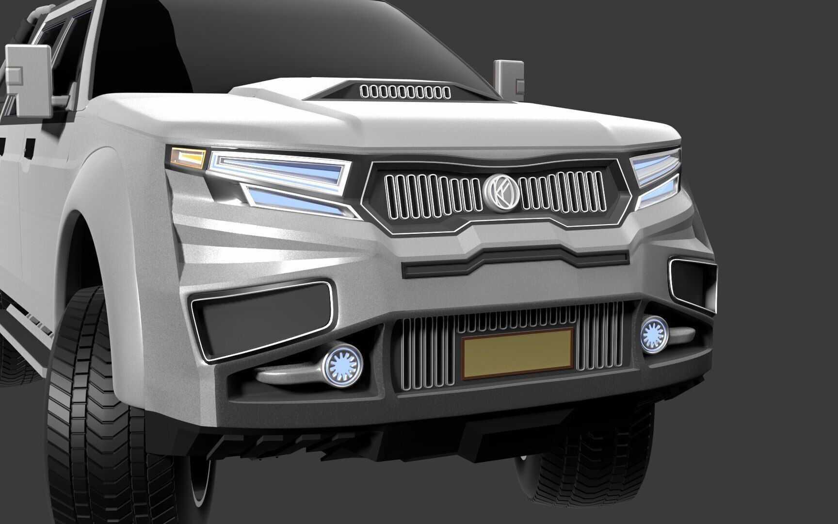 German jeepsy Low-poly 3D model_12