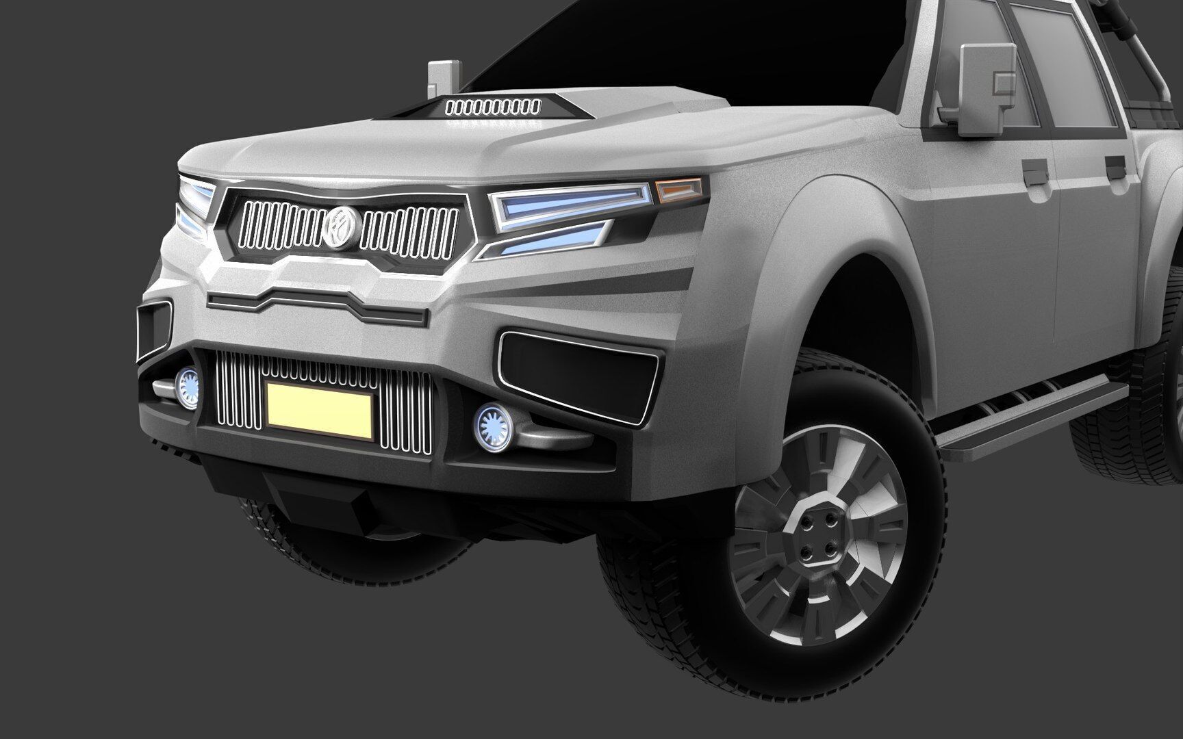 German jeepsy Low-poly 3D model_13