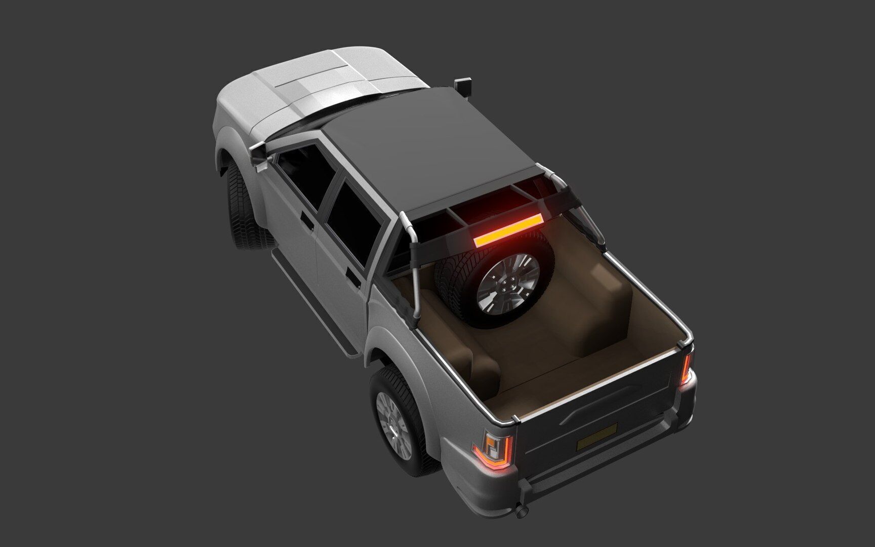German jeepsy Low-poly 3D model_5