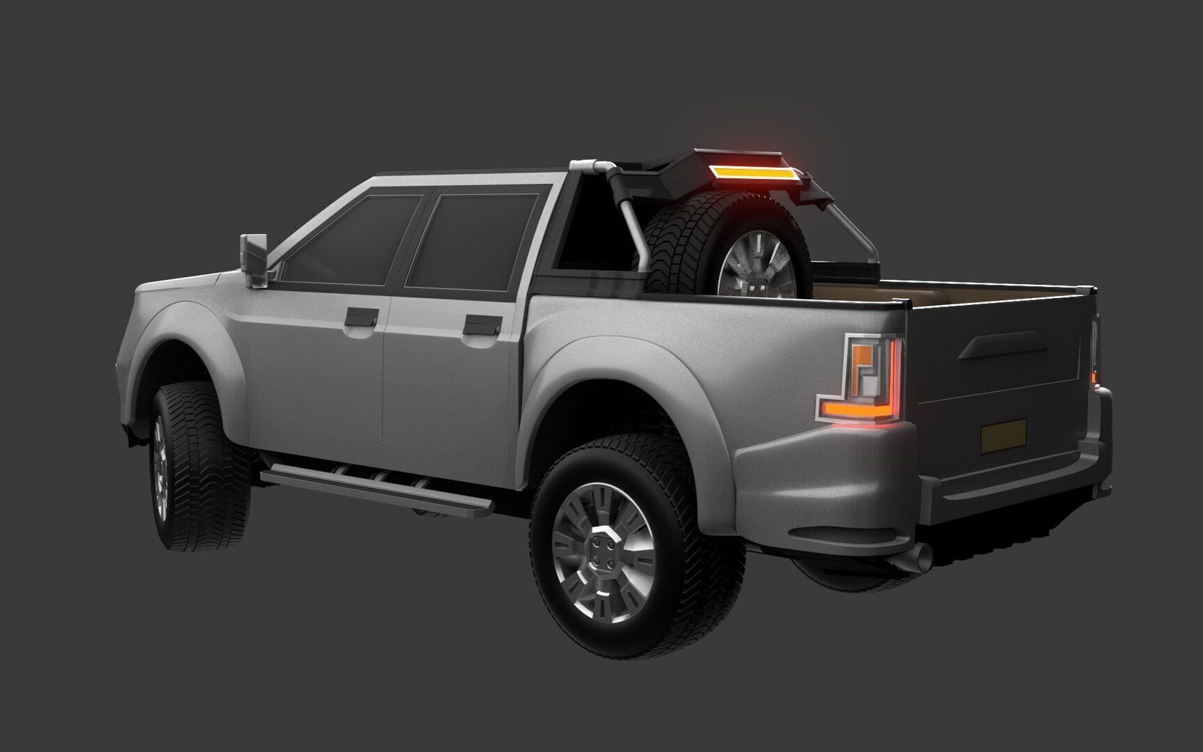 German jeepsy Low-poly 3D model_1