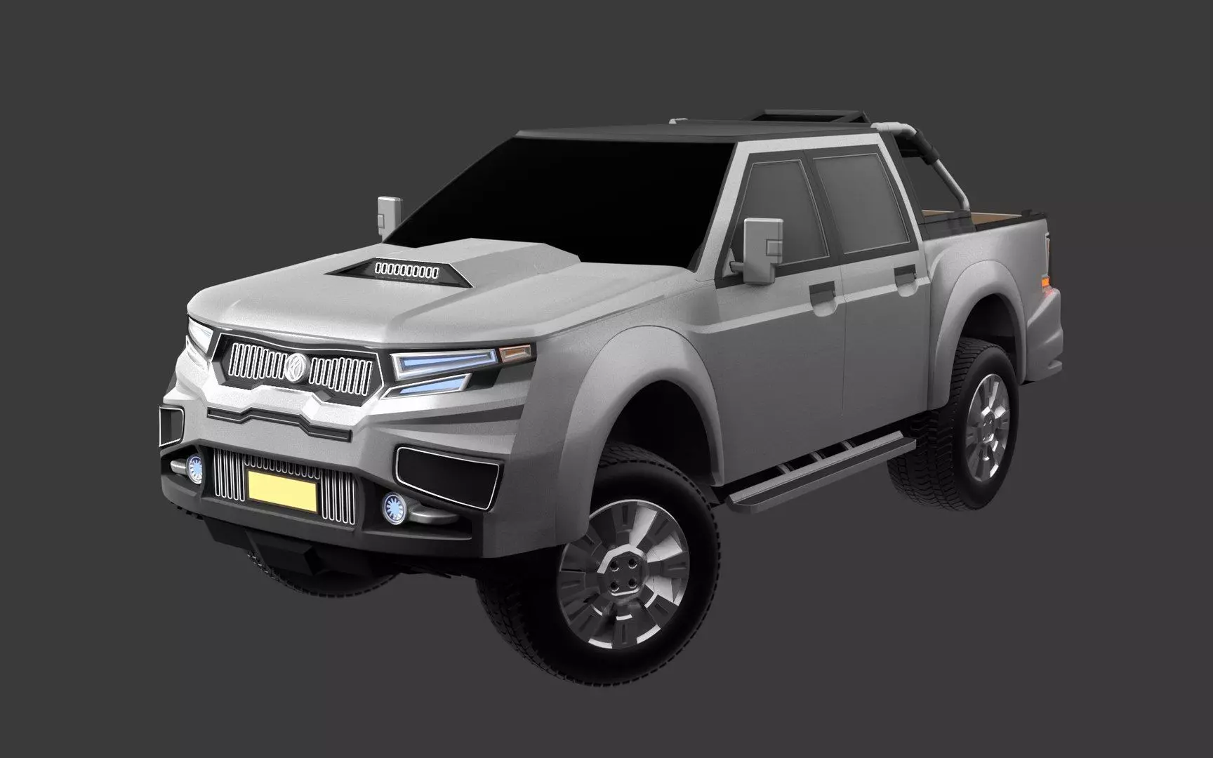 German jeepsy Low-poly 3D model_0