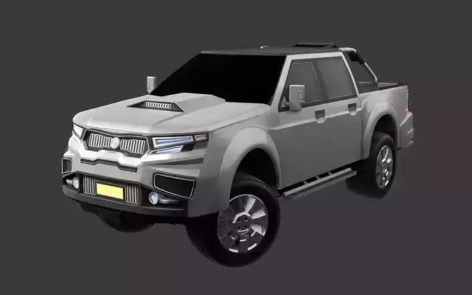 German jeepsy Low-poly 3D model