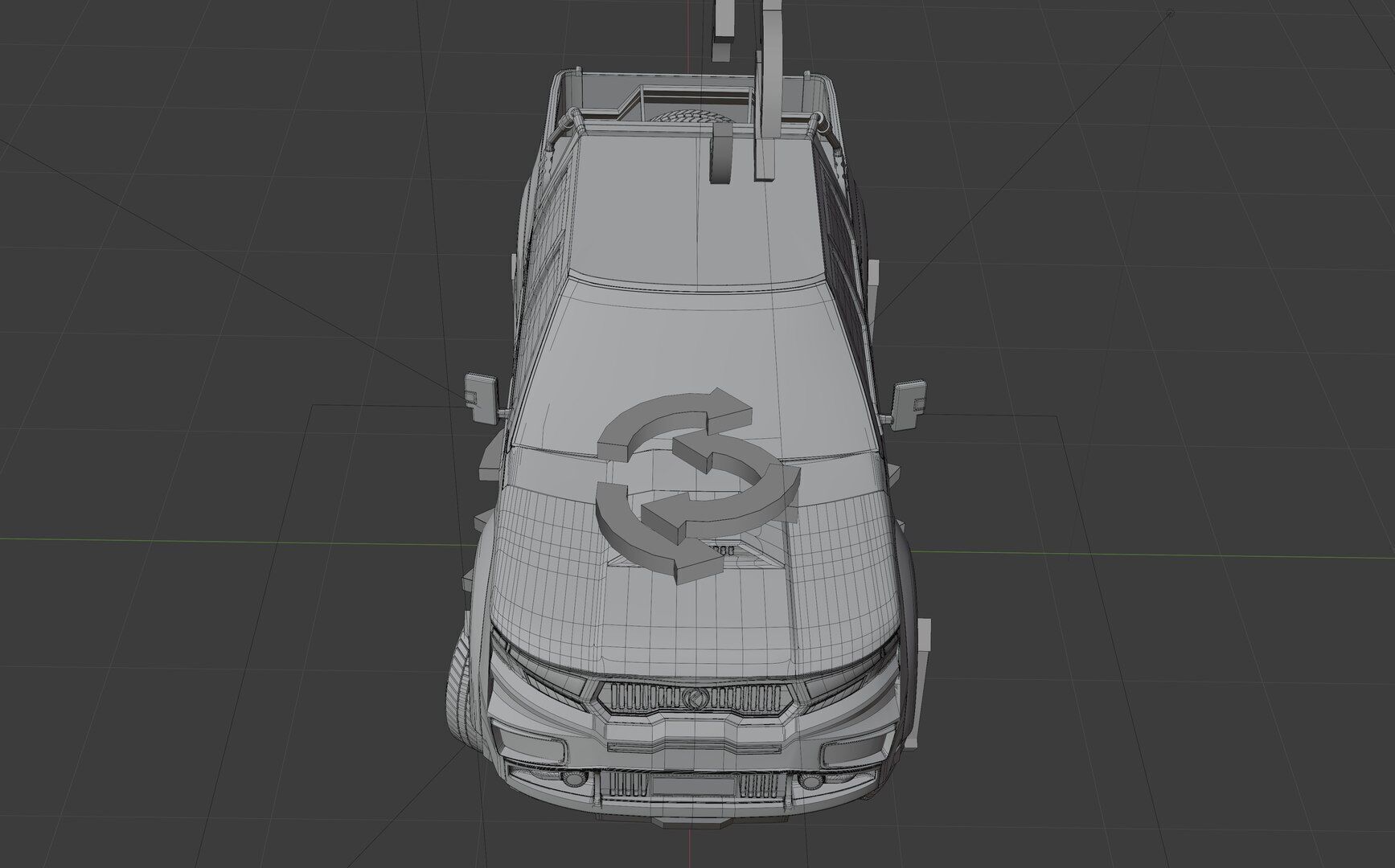 German jeepsy Low-poly 3D model_24