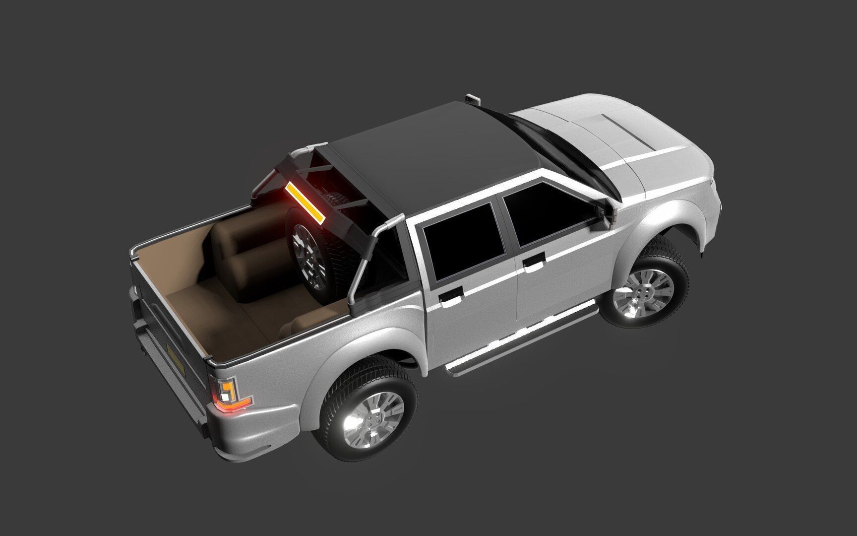 German jeepsy Low-poly 3D model_6