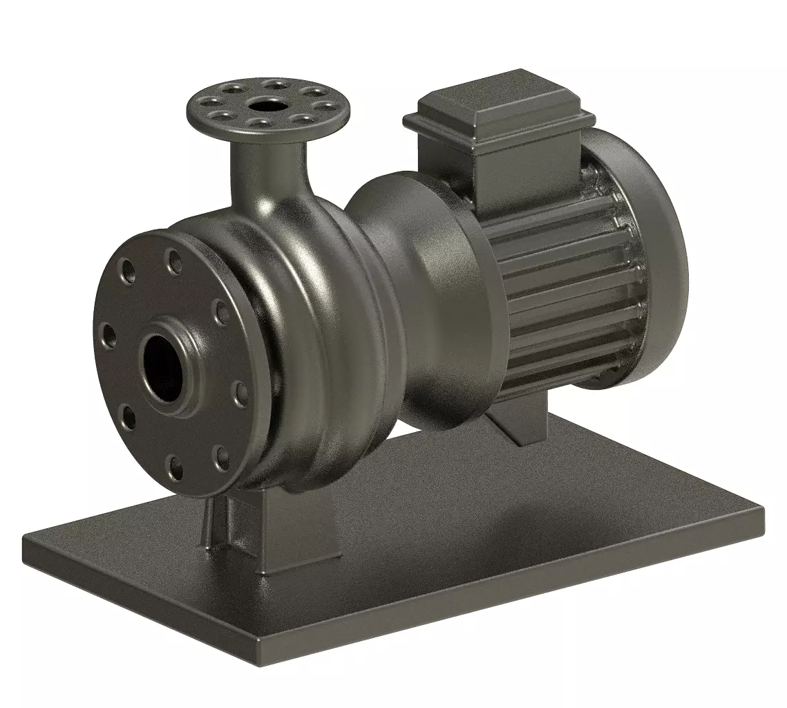 Premium Industrial Water Pump 3D print model_0