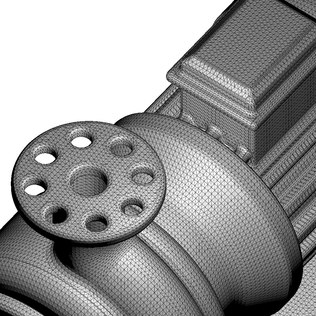 Premium Industrial Water Pump 3D print model_6