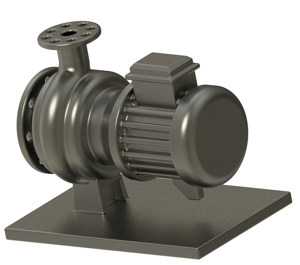 Premium Industrial Water Pump 3D print model_3
