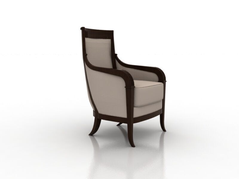 Classic Arm Chair 3D print model_1