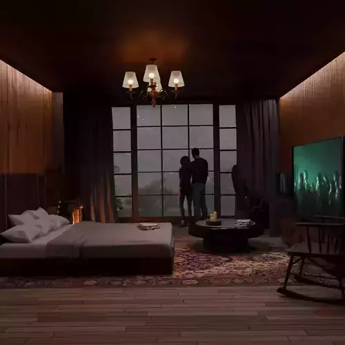 a warm village wooden 