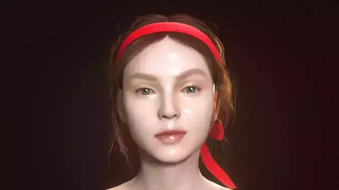 After Bath Girl 3D Model - Realistic Character 3D model