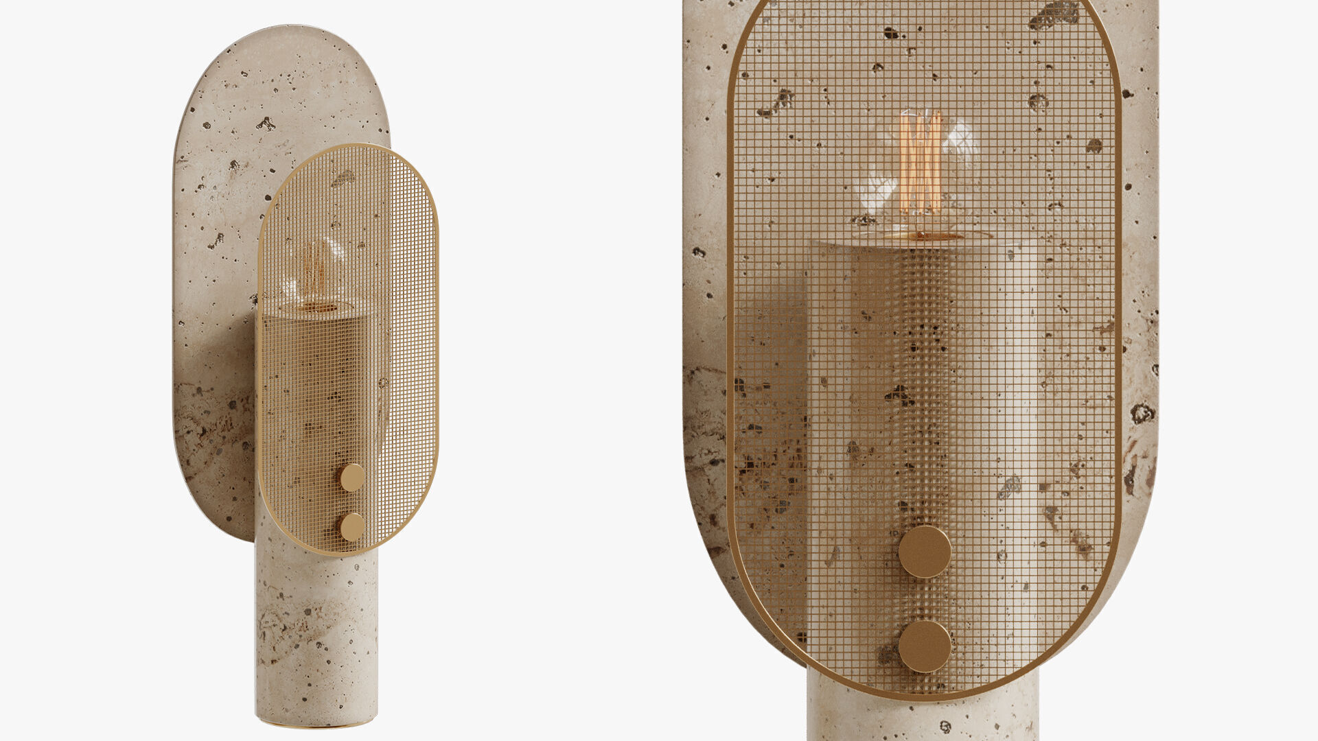 Travertino Nostalgia Table Lamp by Saccal Design House 3D model_3