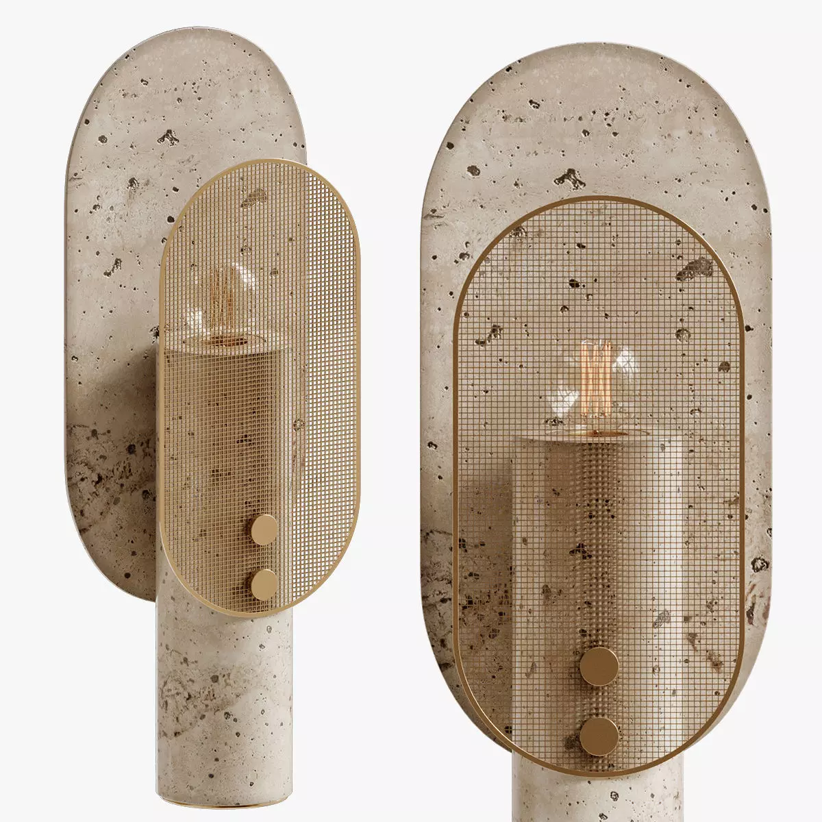 Travertino Nostalgia Table Lamp by Saccal Design House 3D model_0