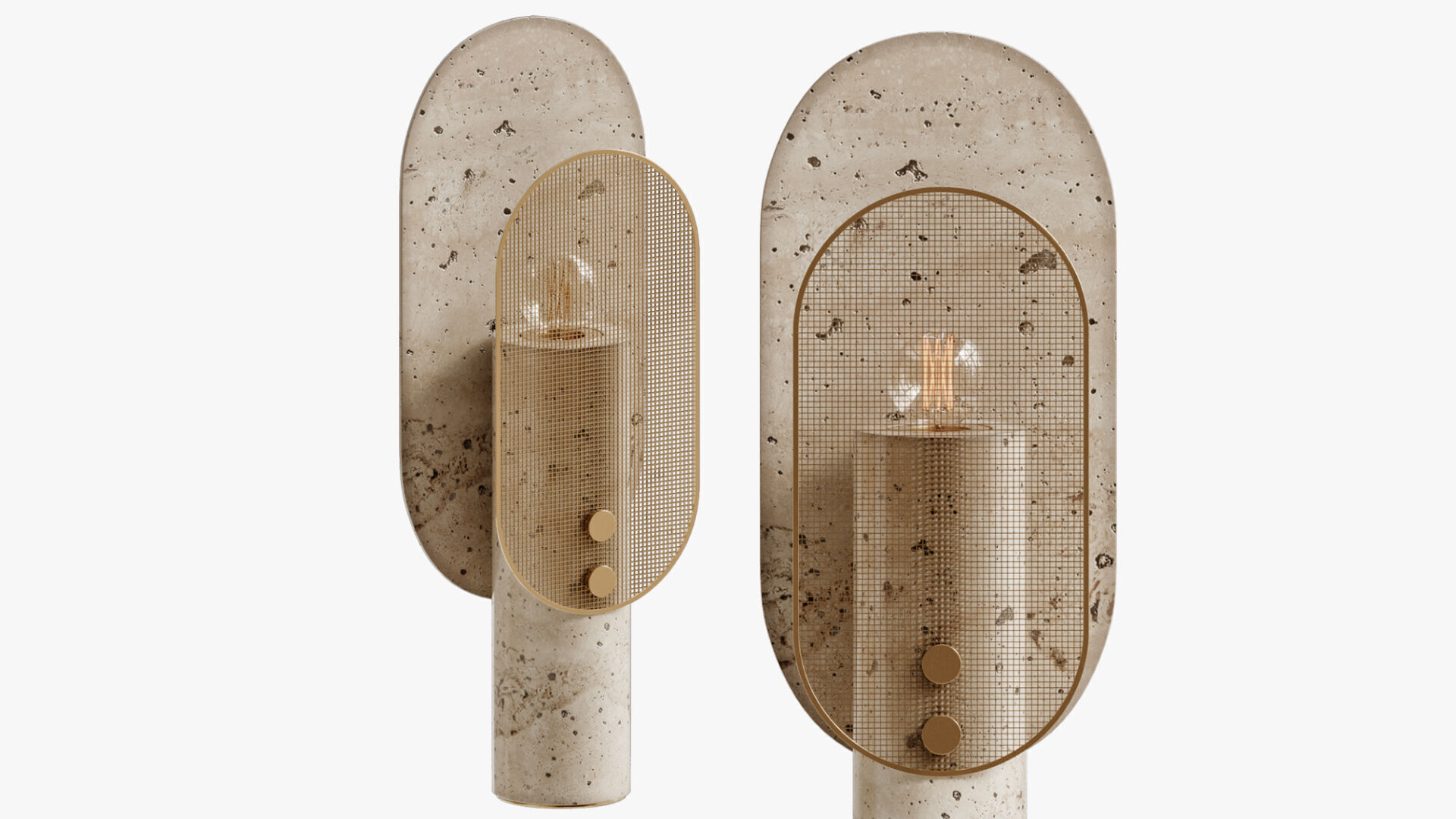 Travertino Nostalgia Table Lamp by Saccal Design House 3D model_1