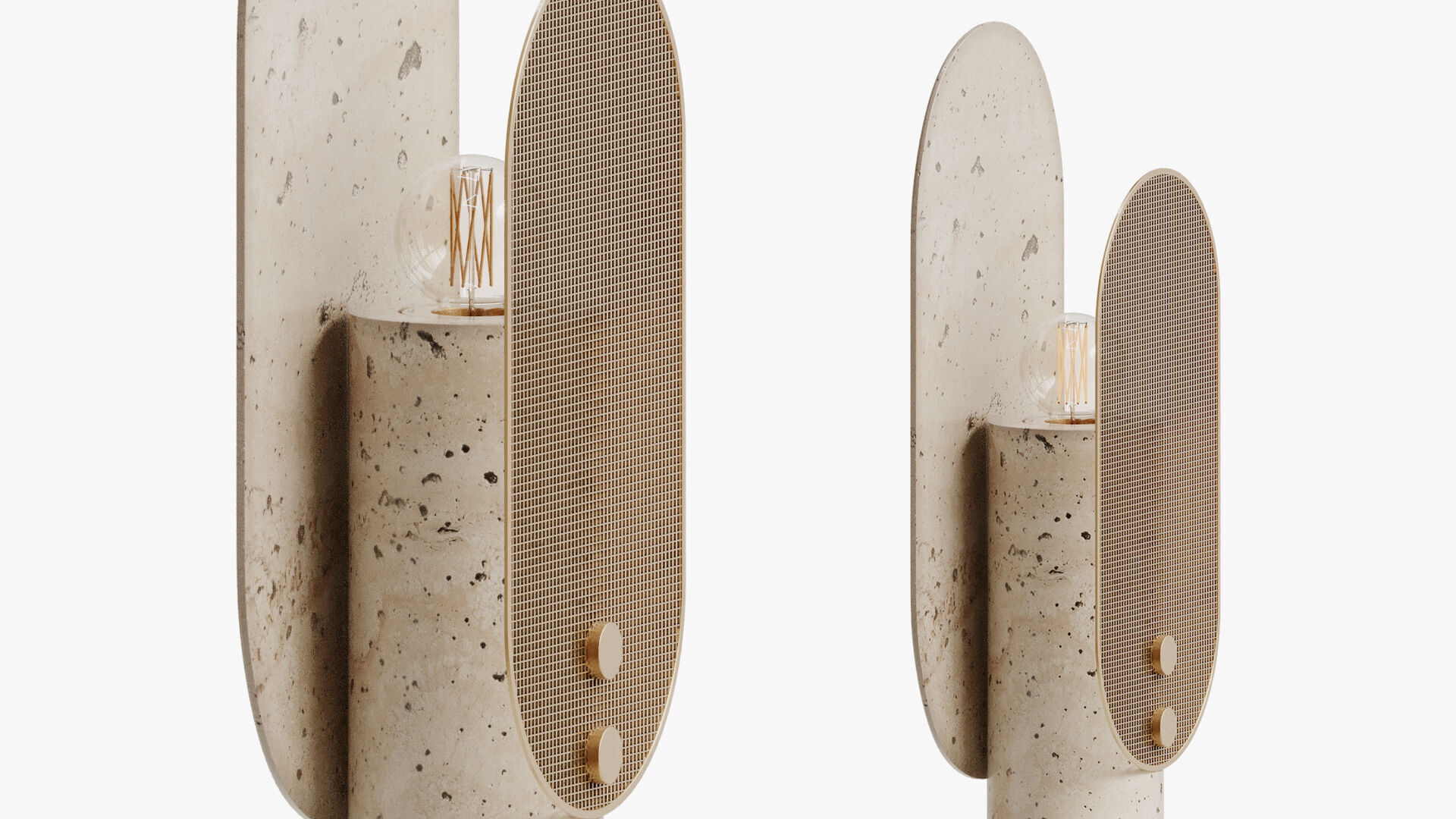 Travertino Nostalgia Table Lamp by Saccal Design House 3D model_4