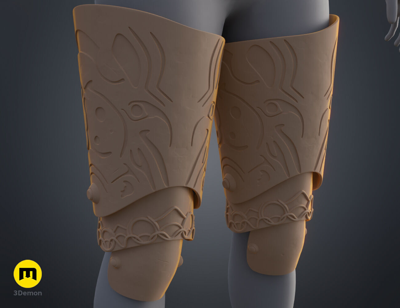 Malenia Thigh Armor from Elden Ring 3D print model_7